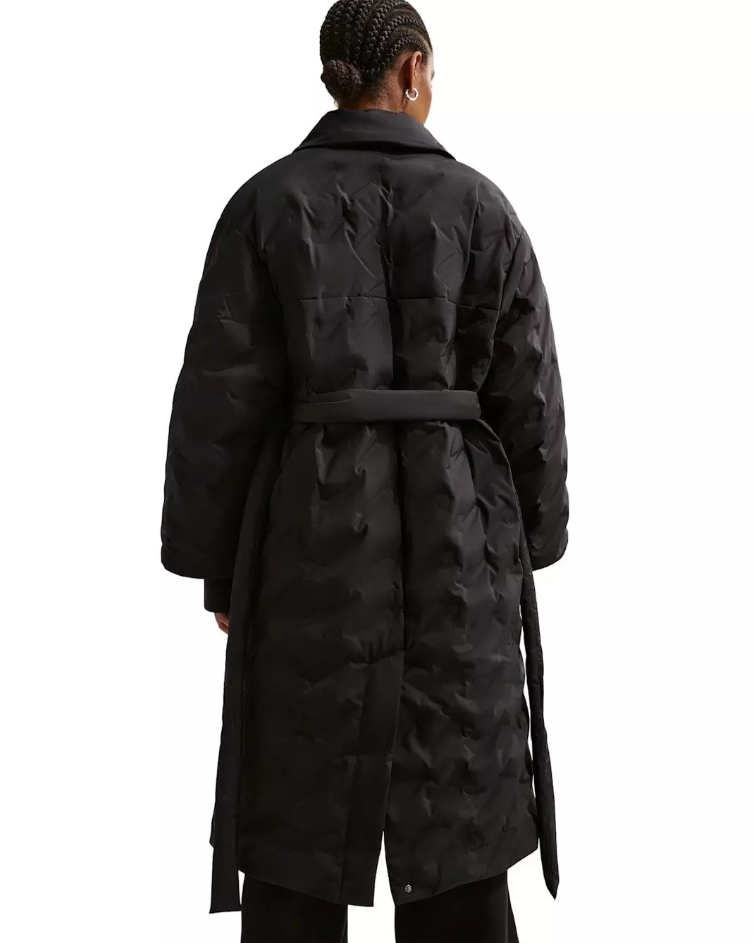 Nike Women's Sportswear Swoosh Series Therma-FIT Oversized Down Trench Coat - Black - BLACK