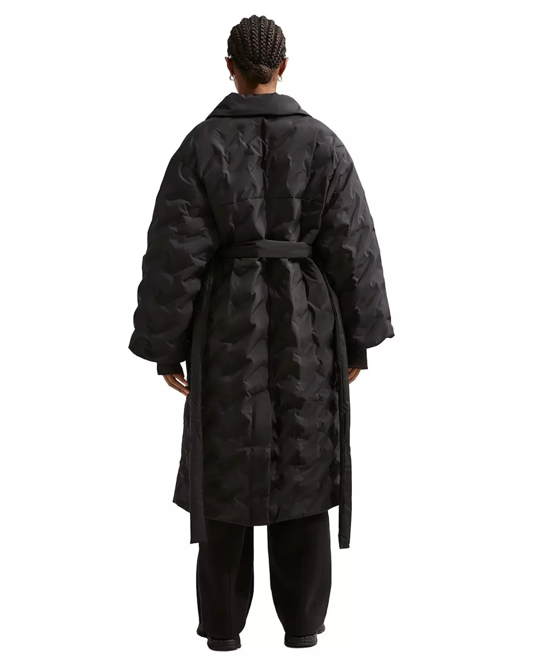 Nike Women's Sportswear Swoosh Series Therma-FIT Oversized Down Trench Coat -Black - BLACK