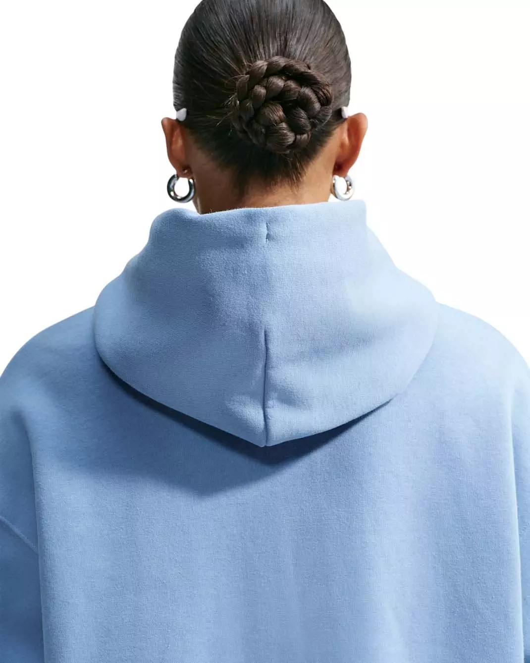 Nike Women's Studio Fleece Medium Weight Oversized Full-Zip Hooded Jacket - Blue - BLUE