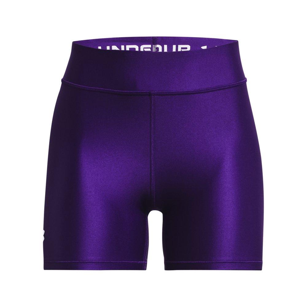 Under Armour Women's HeatGear Armour Mid-Rise Middy Shorts - Purple