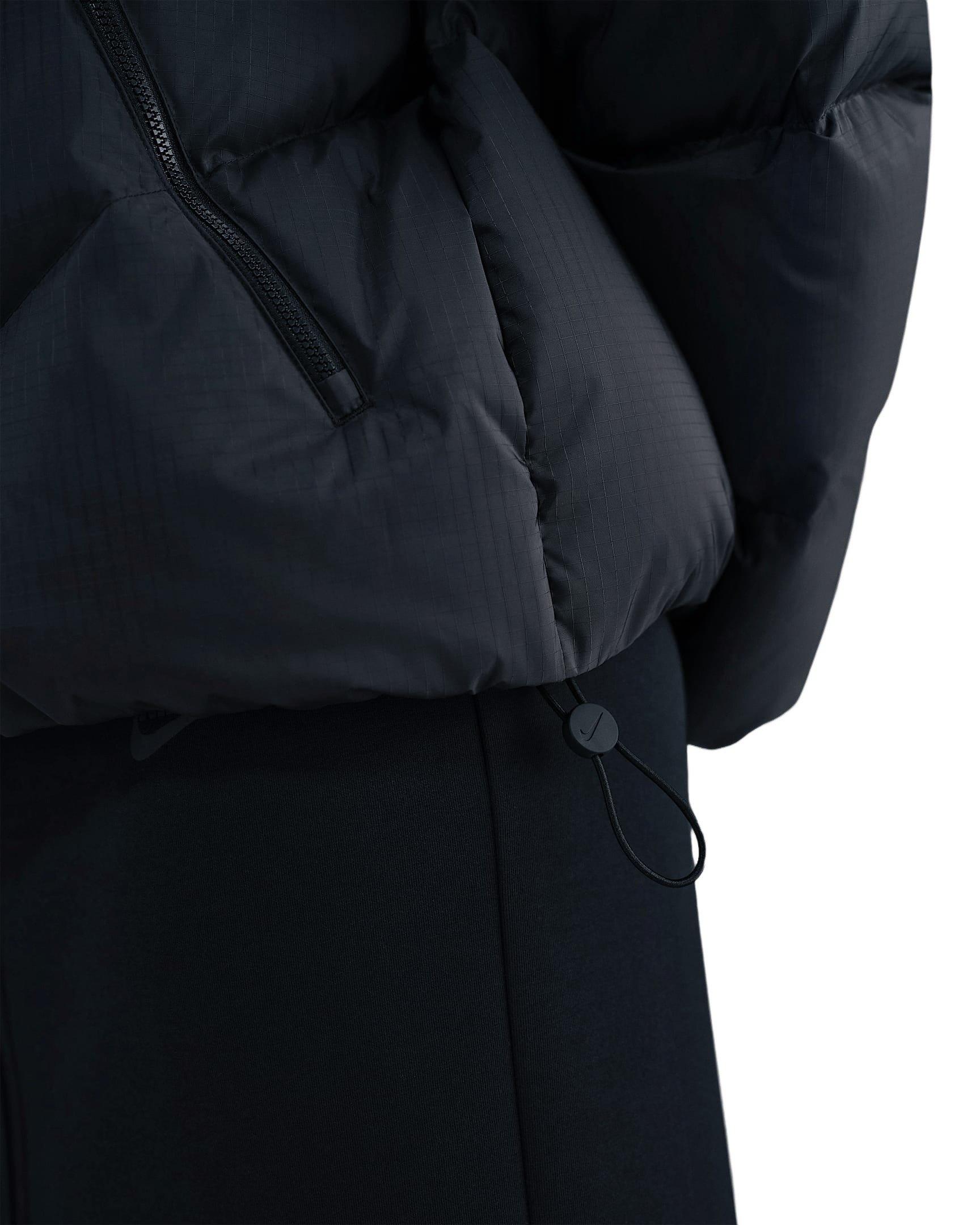 Nike Women's Sportswear Windpuffer Storm-FIT Loose Hooded Down Puffer - Black - BLACK Thumbnail View 4