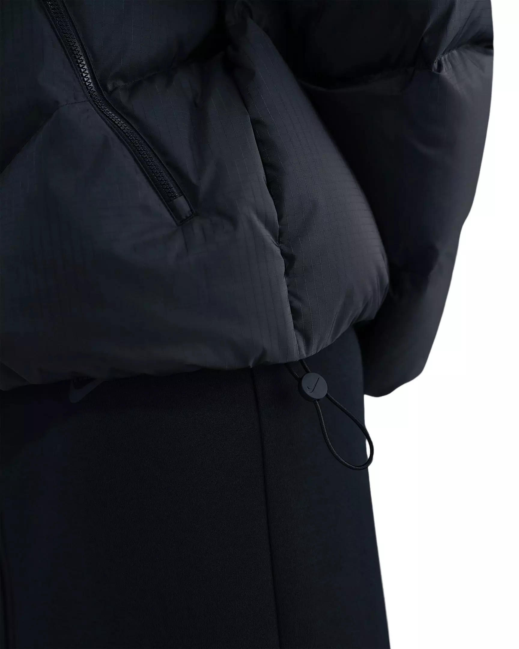 Nike Women's Sportswear Windpuffer Storm-FIT Loose Hooded Down Puffer -Black - BLACK