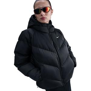 Nike Women's Sportswear Windpuffer Storm-FIT Loose Hooded Down Puffer -Black