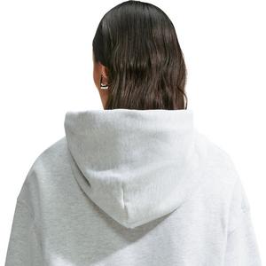 Nike Women's Studio Fleece Medium Weight Oversized Cropped Hoodie - Birch Heather - BIRCH HEATHER