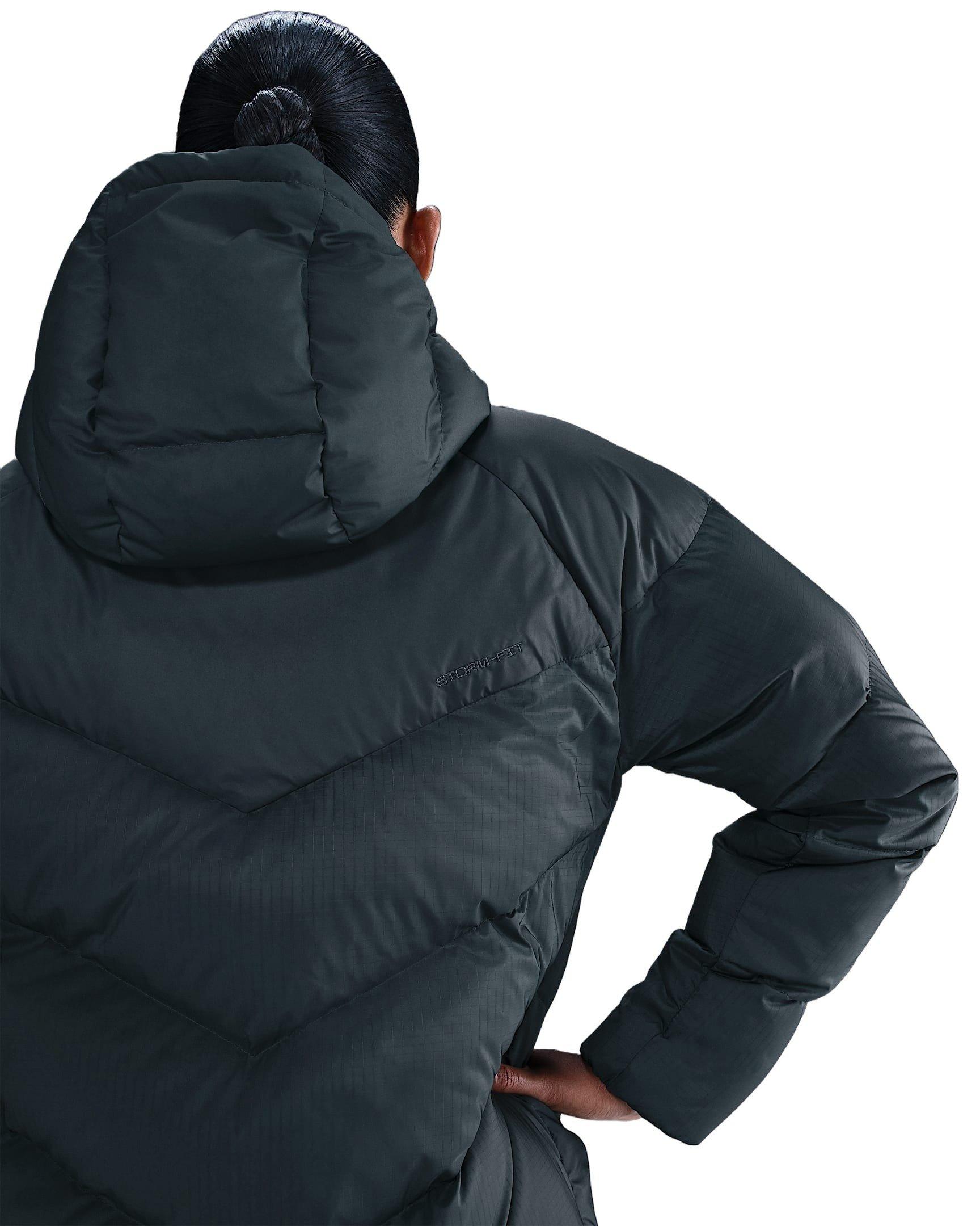 Nike Women's Sportswear Windpuffer Storm-FIT Loose Hooded Down Puffer -Seaweed Green - SEAWEED GREEN Thumbnail View 2