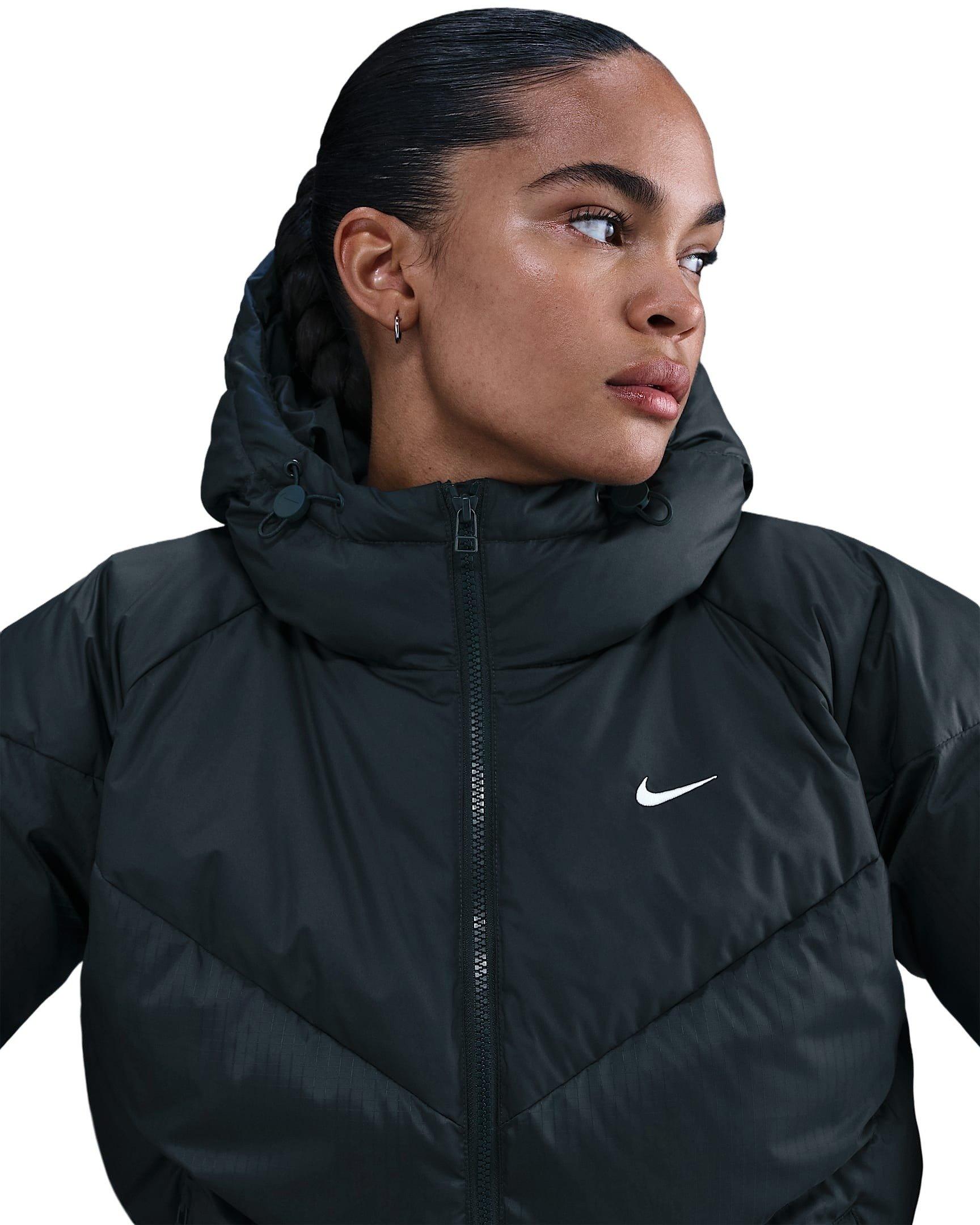 Nike Women's Sportswear Windpuffer Storm-FIT Loose Hooded Down Puffer - Seaweed Green - SEAWEED GREEN Thumbnail View 3