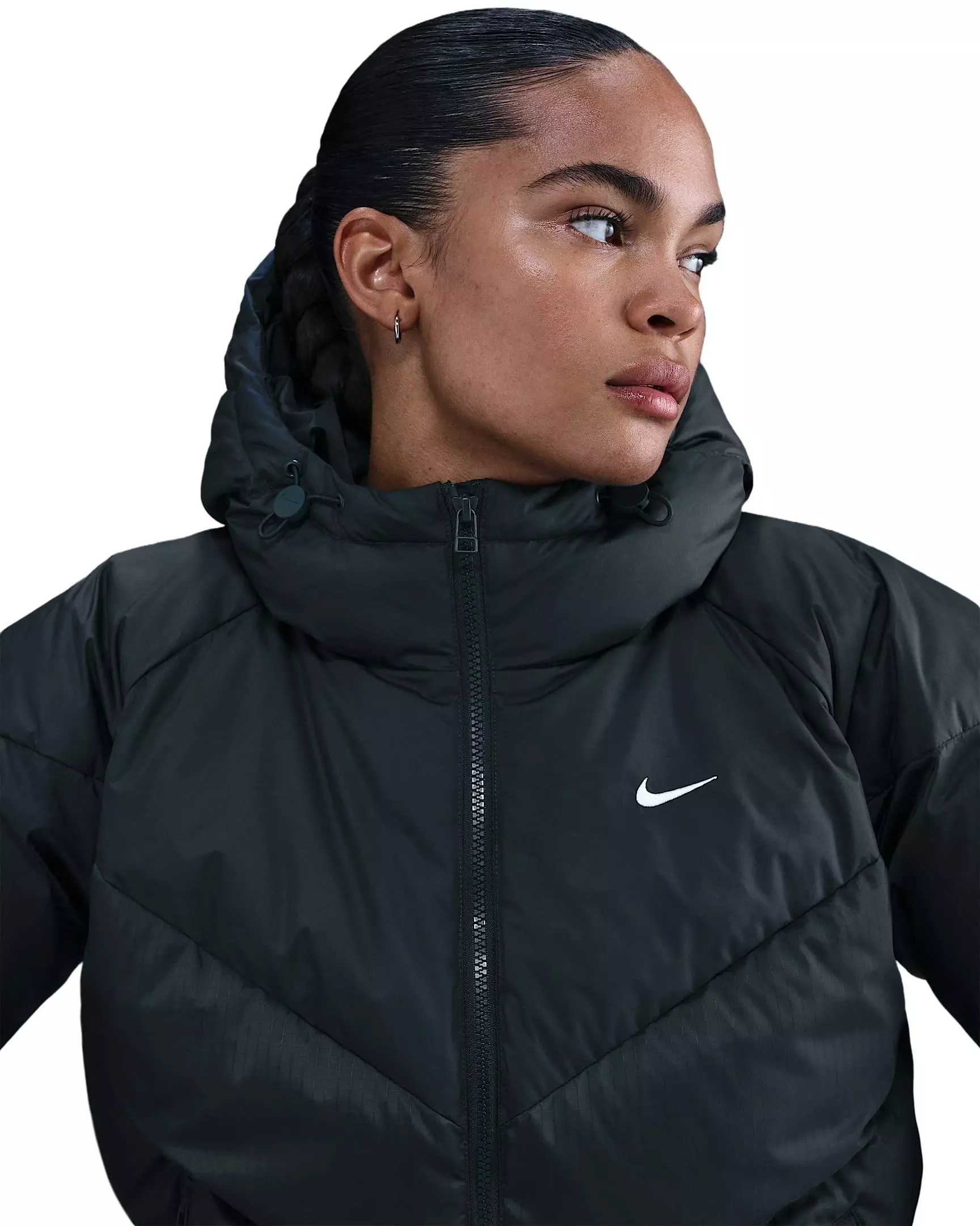 Nike Women's Sportswear Windpuffer Storm-FIT Loose Hooded Down Puffer -Seaweed Green - SEAWEED GREEN