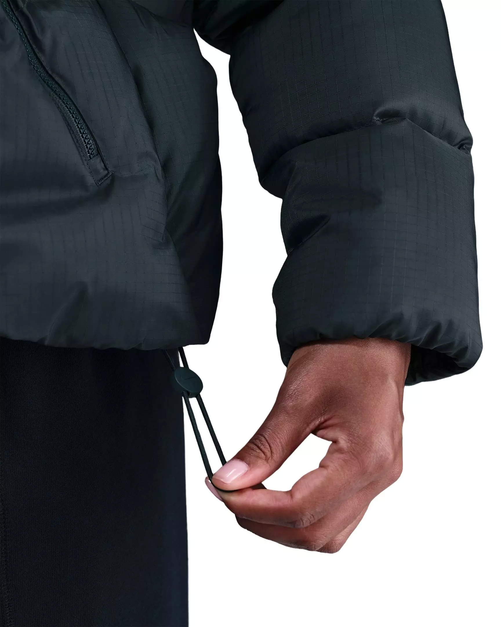 Nike Women's Sportswear Windpuffer Storm-FIT Loose Hooded Down Puffer - Seaweed Green - SEAWEED GREEN