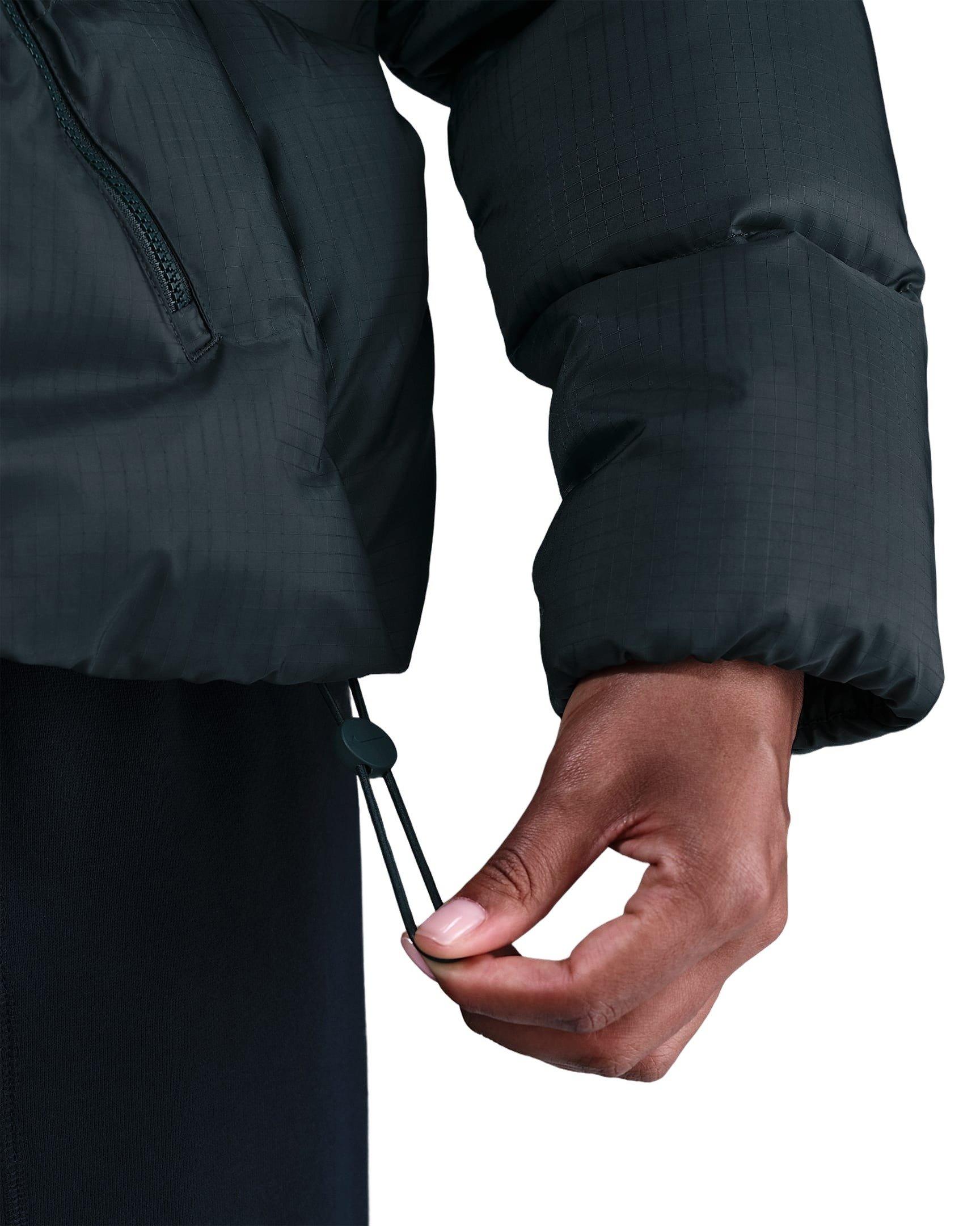 Nike Women's Sportswear Windpuffer Storm-FIT Loose Hooded Down Puffer -Seaweed Green - SEAWEED GREEN Thumbnail View 4