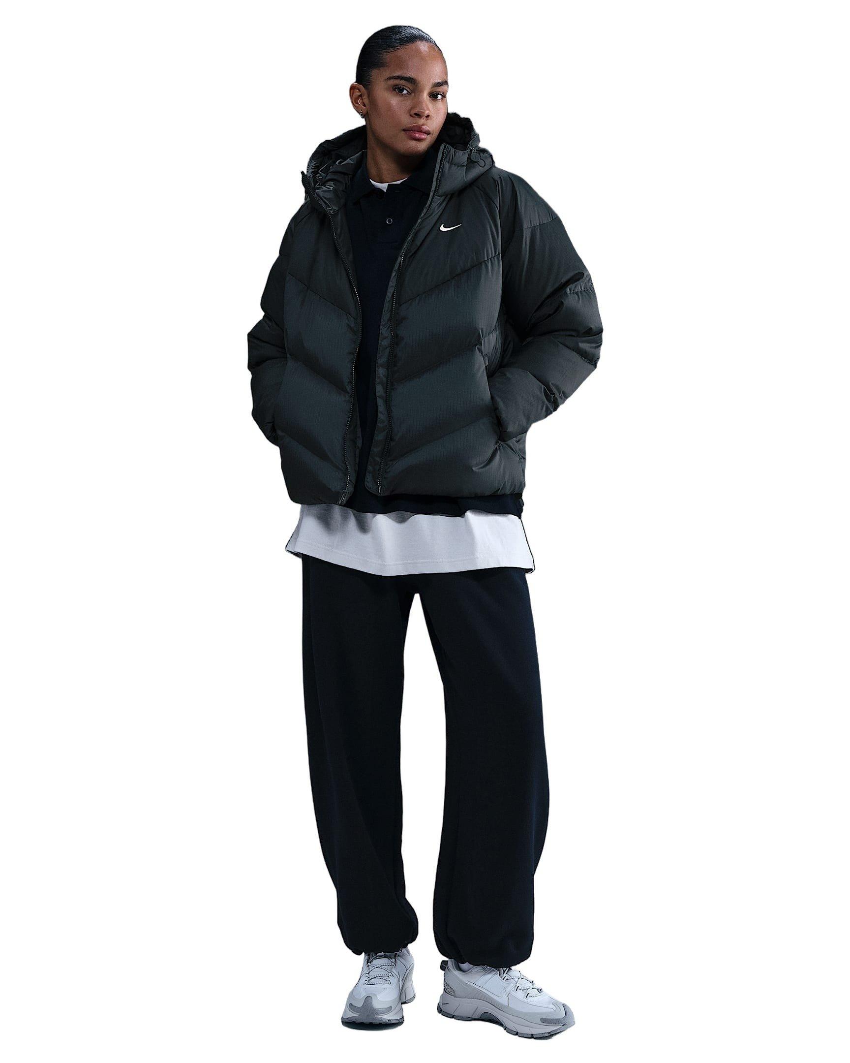 Nike Women's Sportswear Windpuffer Storm-FIT Loose Hooded Down Puffer -Seaweed Green - SEAWEED GREEN Thumbnail View 5