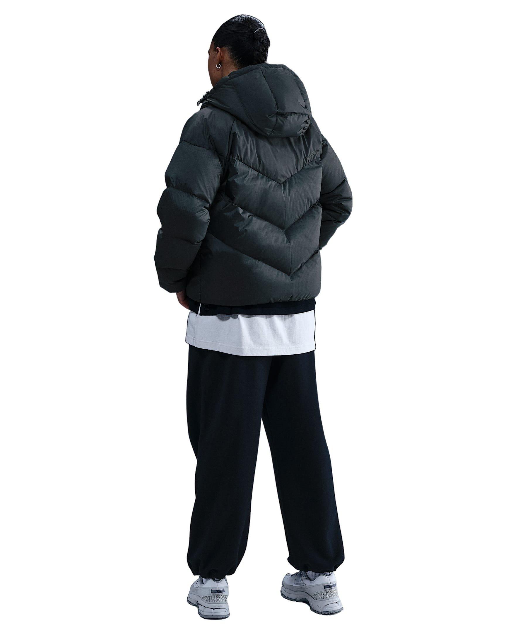 Nike Women's Sportswear Windpuffer Storm-FIT Loose Hooded Down Puffer -Seaweed Green - SEAWEED GREEN Thumbnail View 6