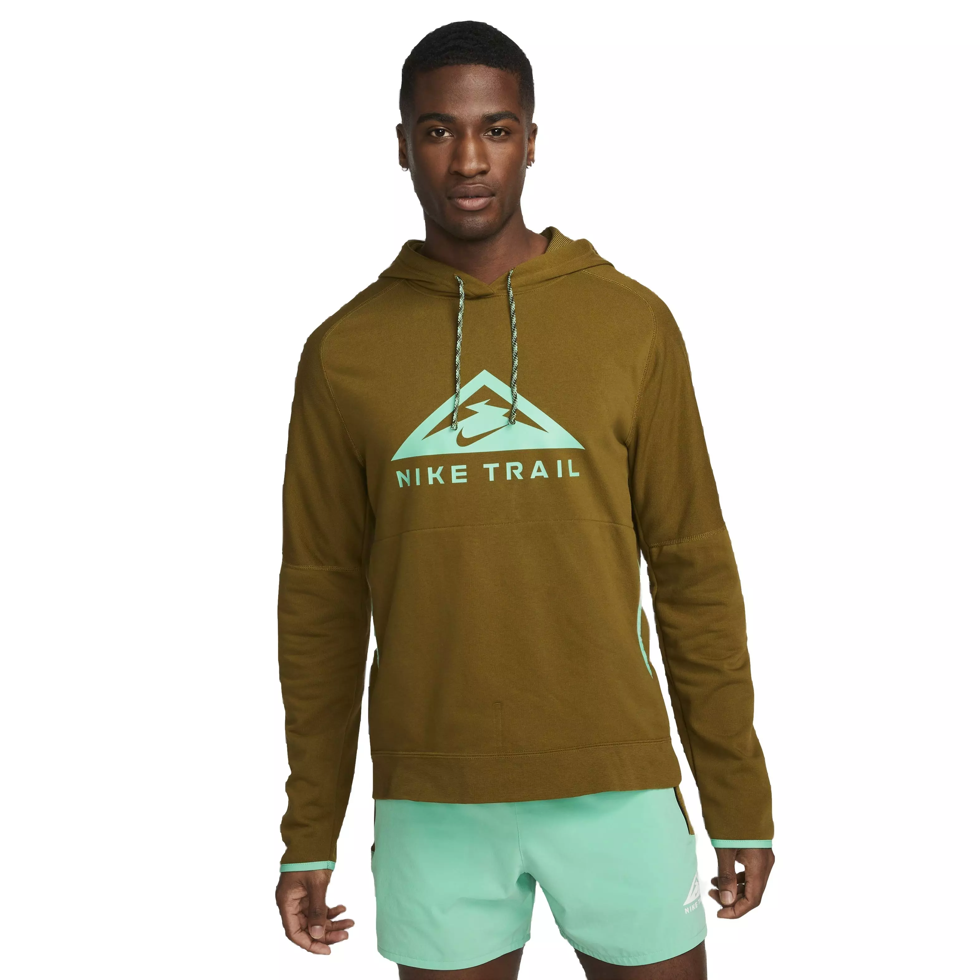 Nike Men's Dri-FIT Magic Hour Trail Running Pullover Hoodie - GREEN