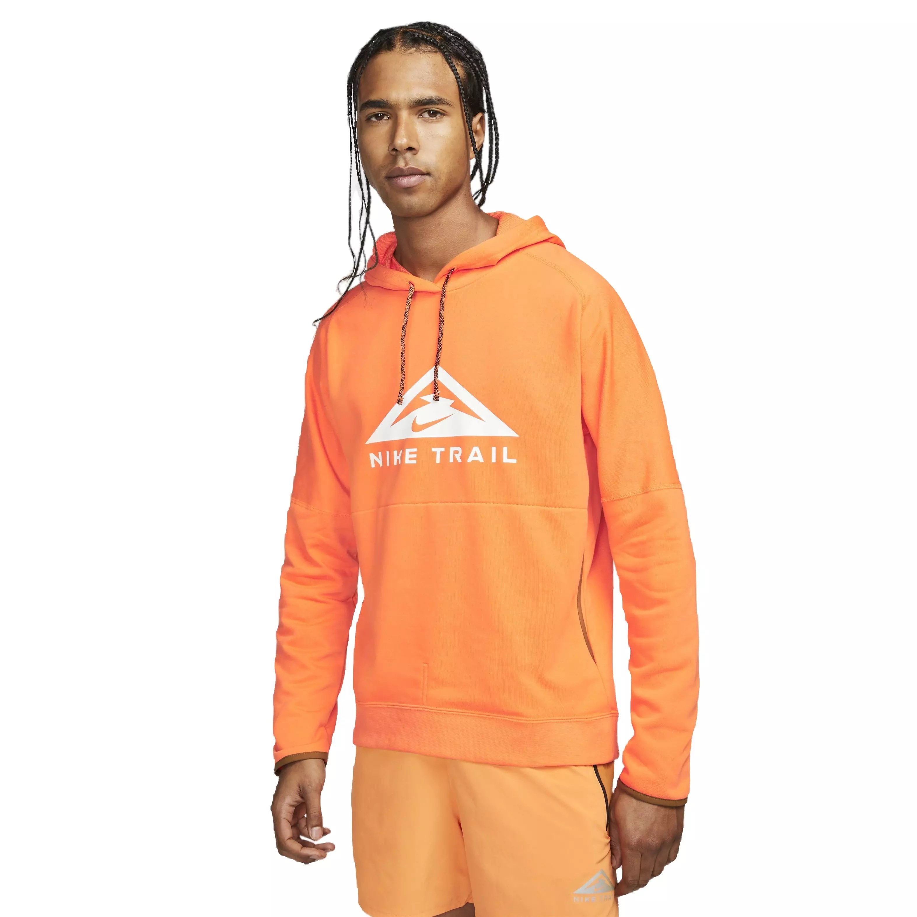 Nike Men's Dri-FIT Magic Hour Trail Running Pullover Hoodie - ORANGE