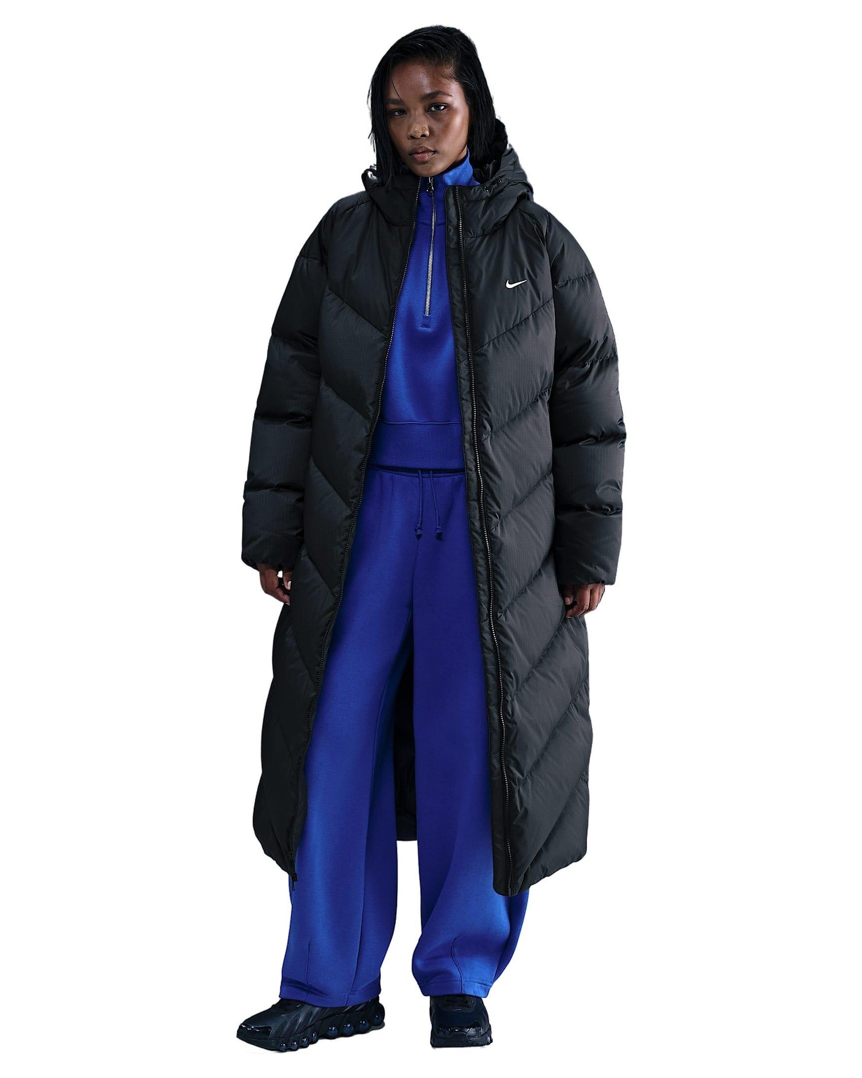 Nike Women's Sportswear Windpuffer Storm-FIT Loose Hooded Down Parka - Black - BLACK Thumbnail View 1