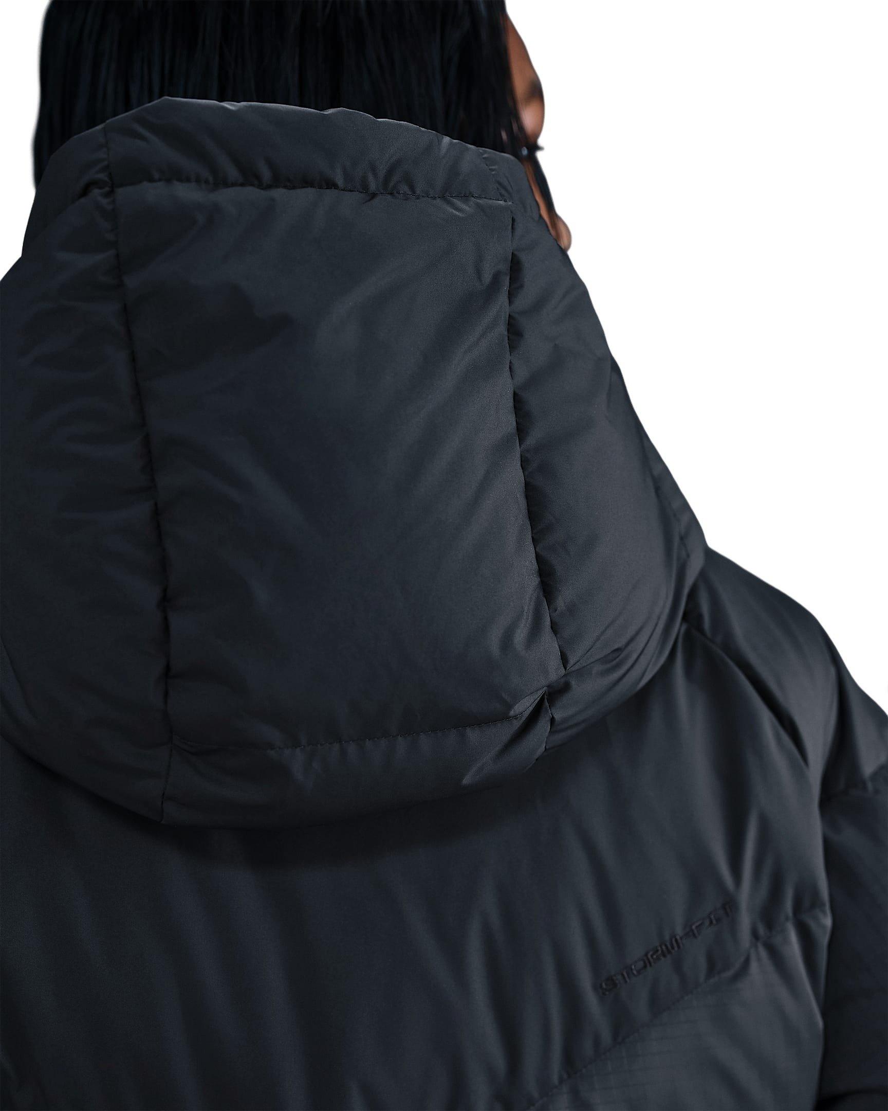 Nike Women's Sportswear Windpuffer Storm-FIT Loose Hooded Down Parka - Black - BLACK Thumbnail View 4