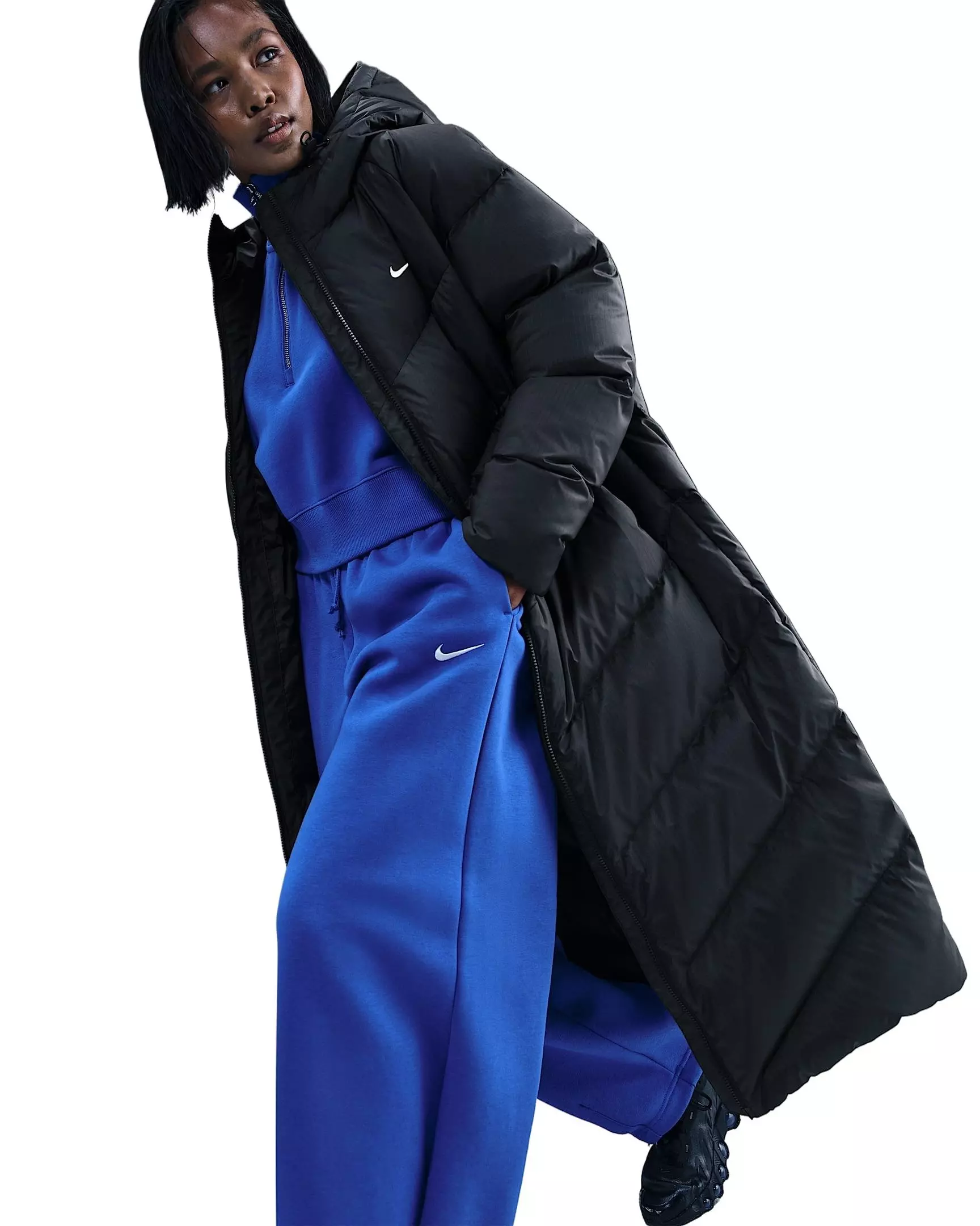 Nike Women's Sportswear Windpuffer Storm-FIT Loose Hooded Down Parka - Black - BLACK