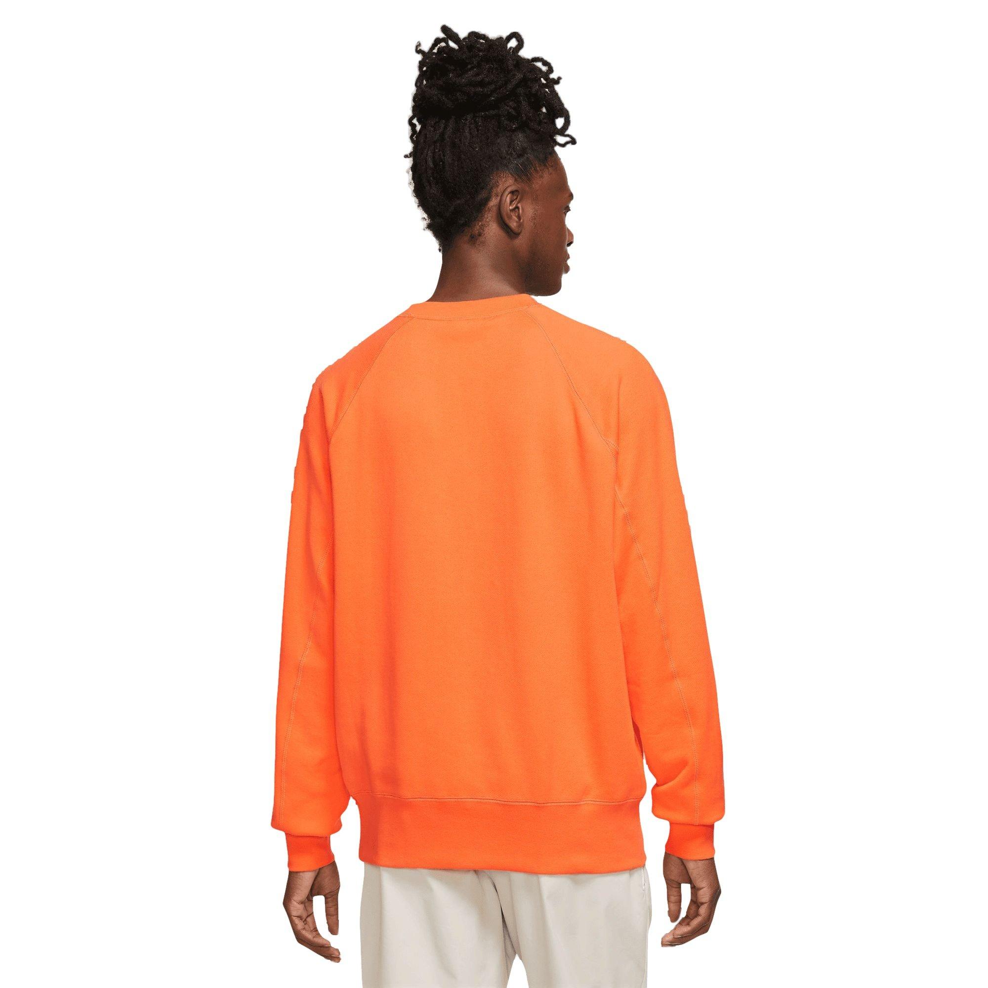 Nike Men's Sportswear Nike Air French Terry Crew Sweatshirt - ORANGE Thumbnail View 2