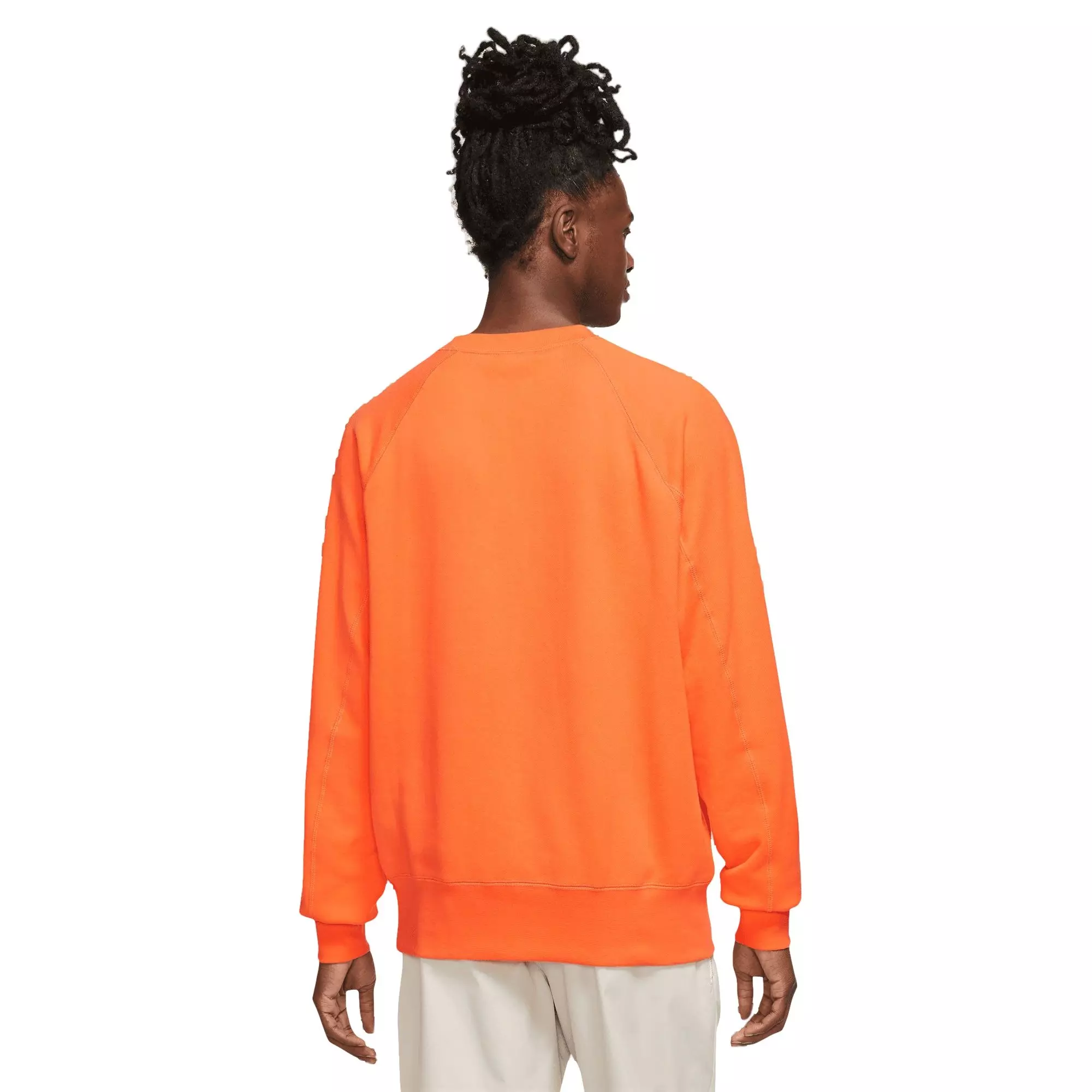 Nike Men's Sportswear Nike Air French Terry Crew Sweatshirt - ORANGE