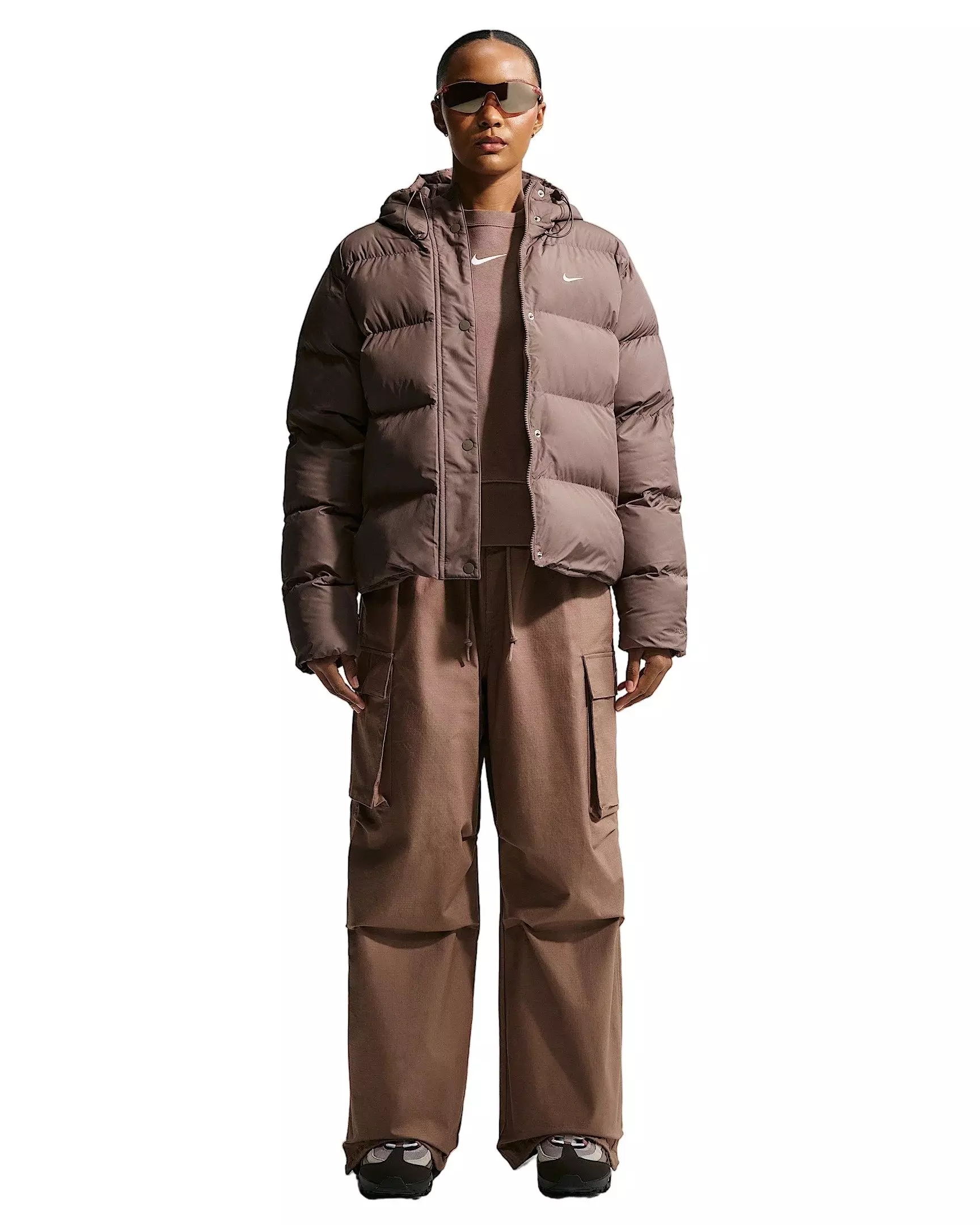 Nike Women's Sportswear Therma-FIT Puffer Jacket - Brown - BROWN