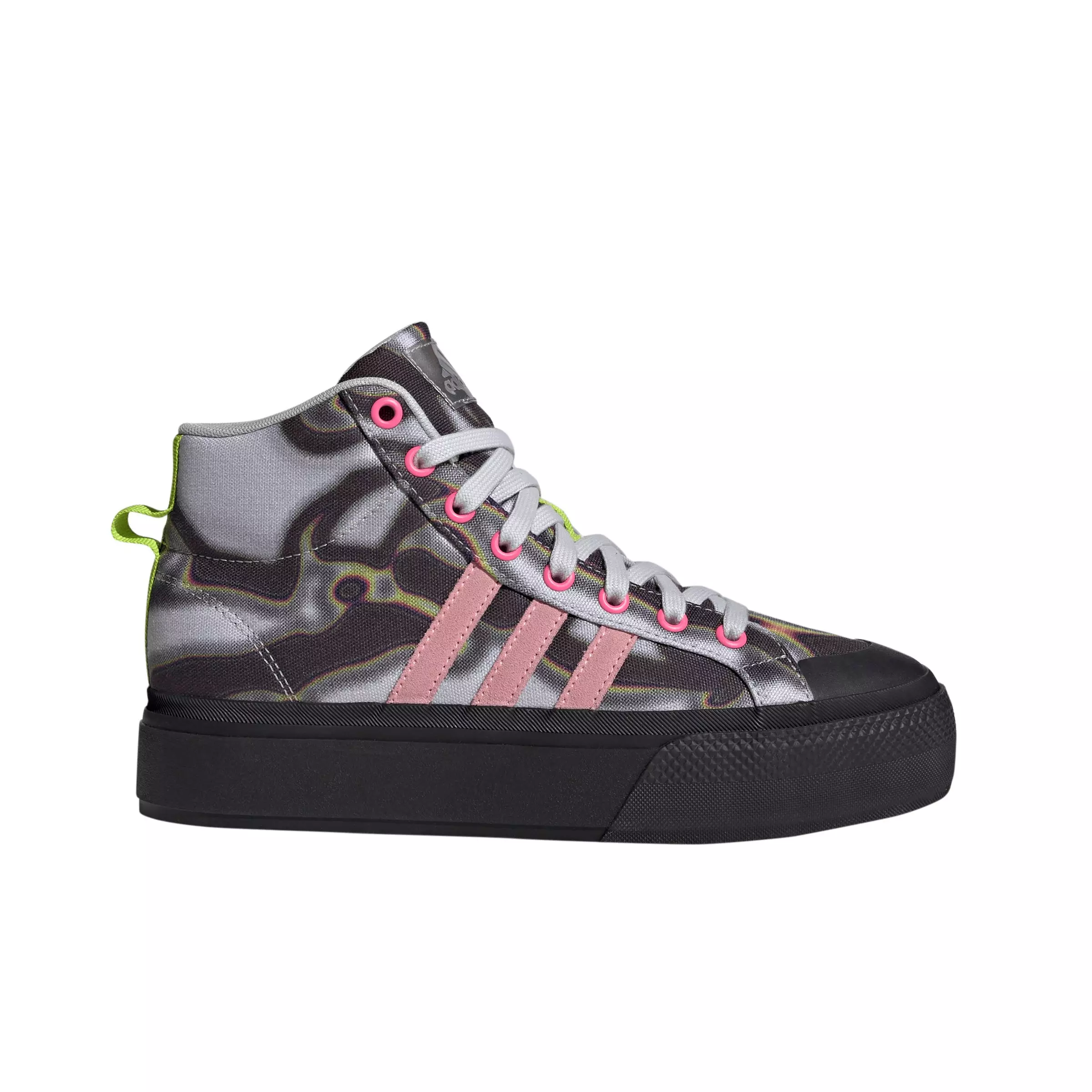 adidas Bravada 2.0 Platform Mid "Grey One/Bliss Pink/Core Black" Women's Shoe - GREY/PINK/BLACK