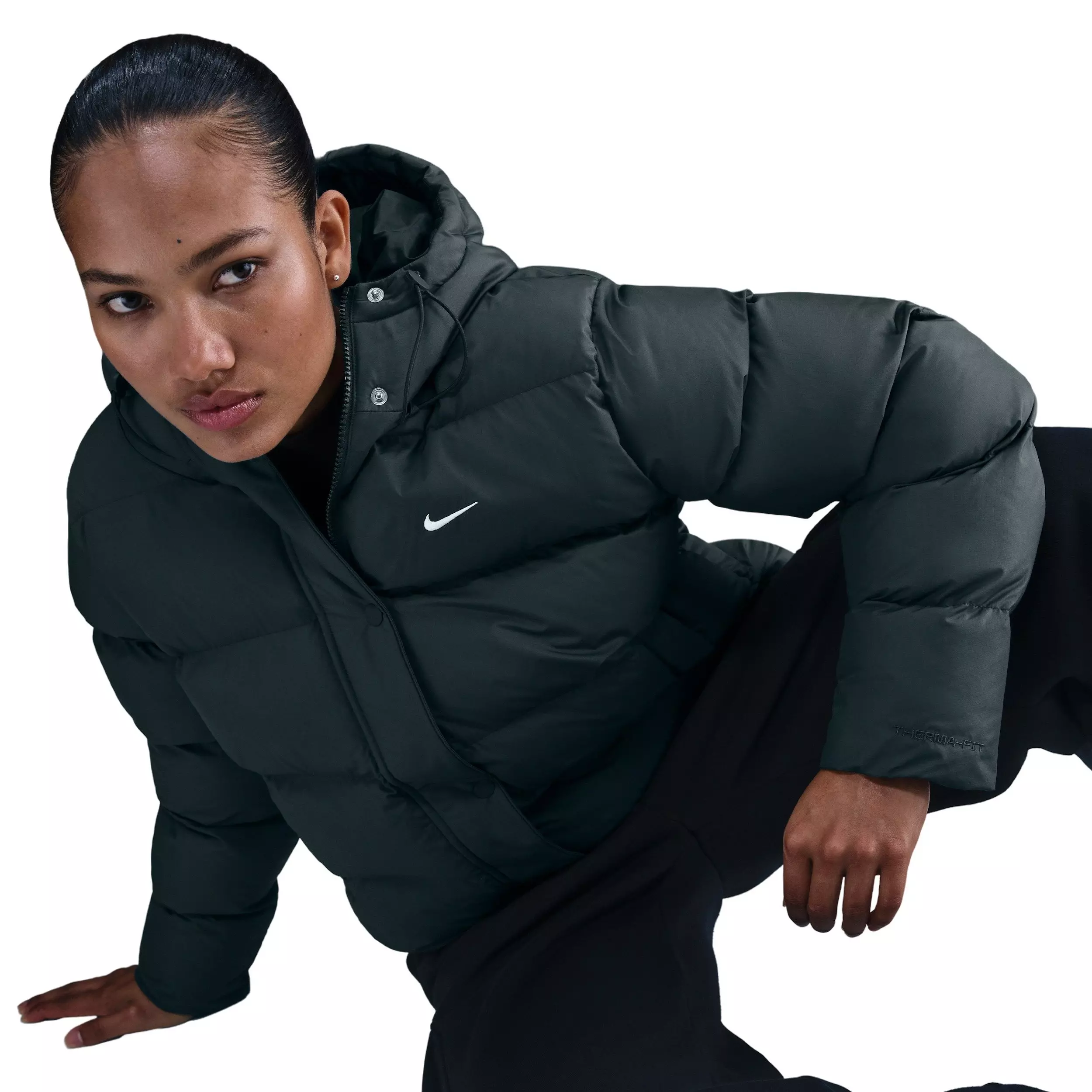 Nike Women's Sportswear Therma-FIT Puffer Jacket - Green - GREEN