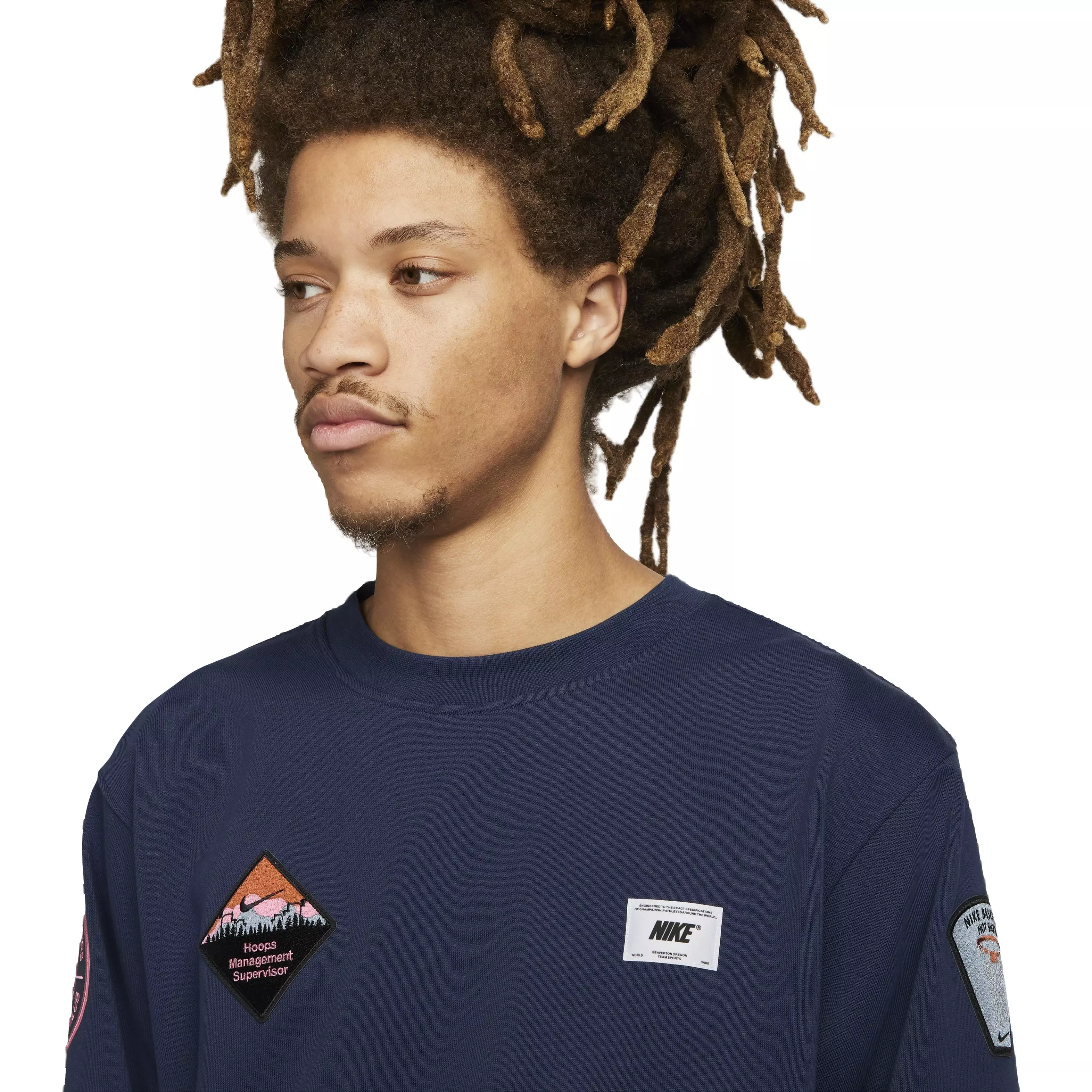 Nike Men's Dri-FIT Standard Issue Crewneck Sweatshirt - BLUE