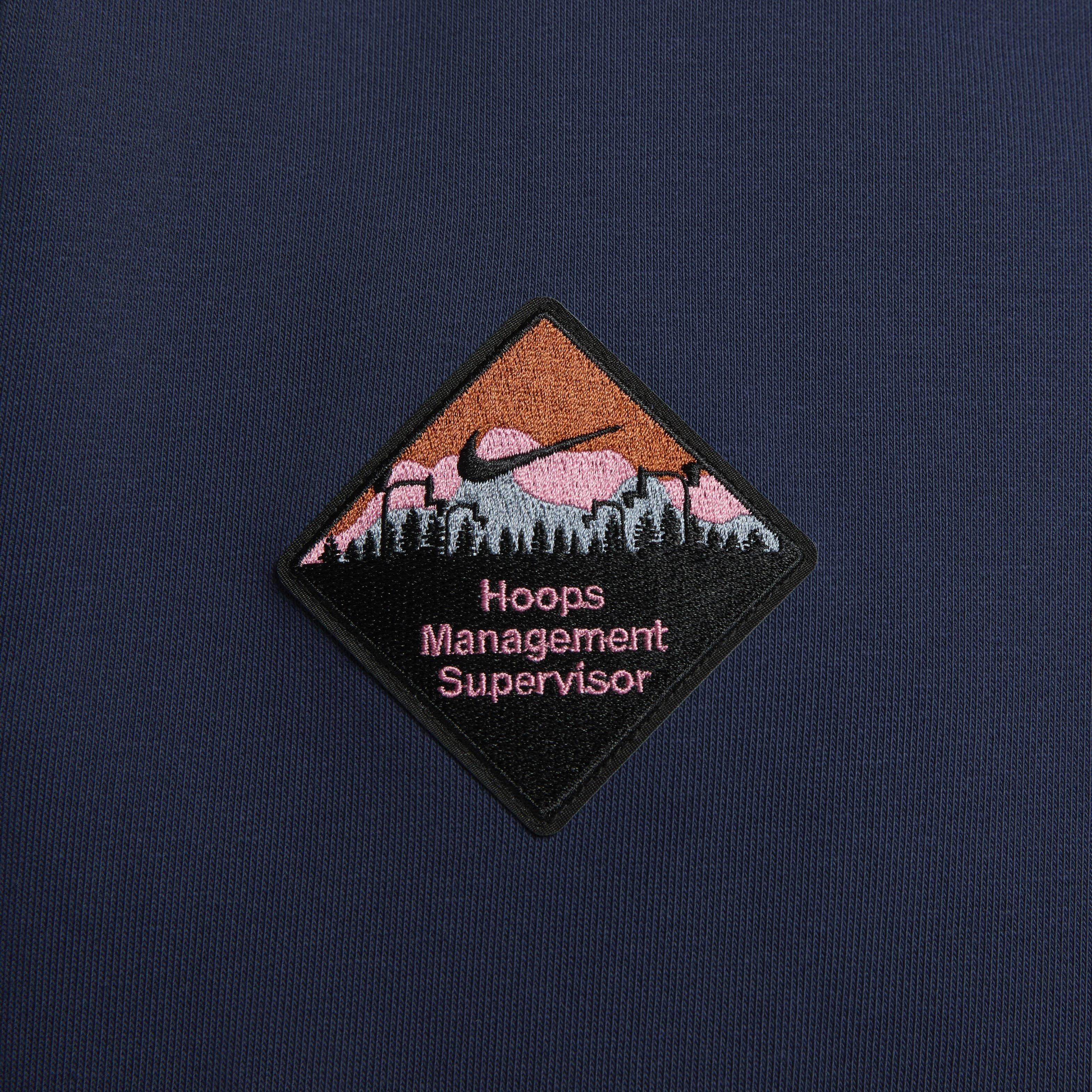 Nike Men's Dri-FIT Standard Issue Crewneck Sweatshirt - BLUE Thumbnail View 4