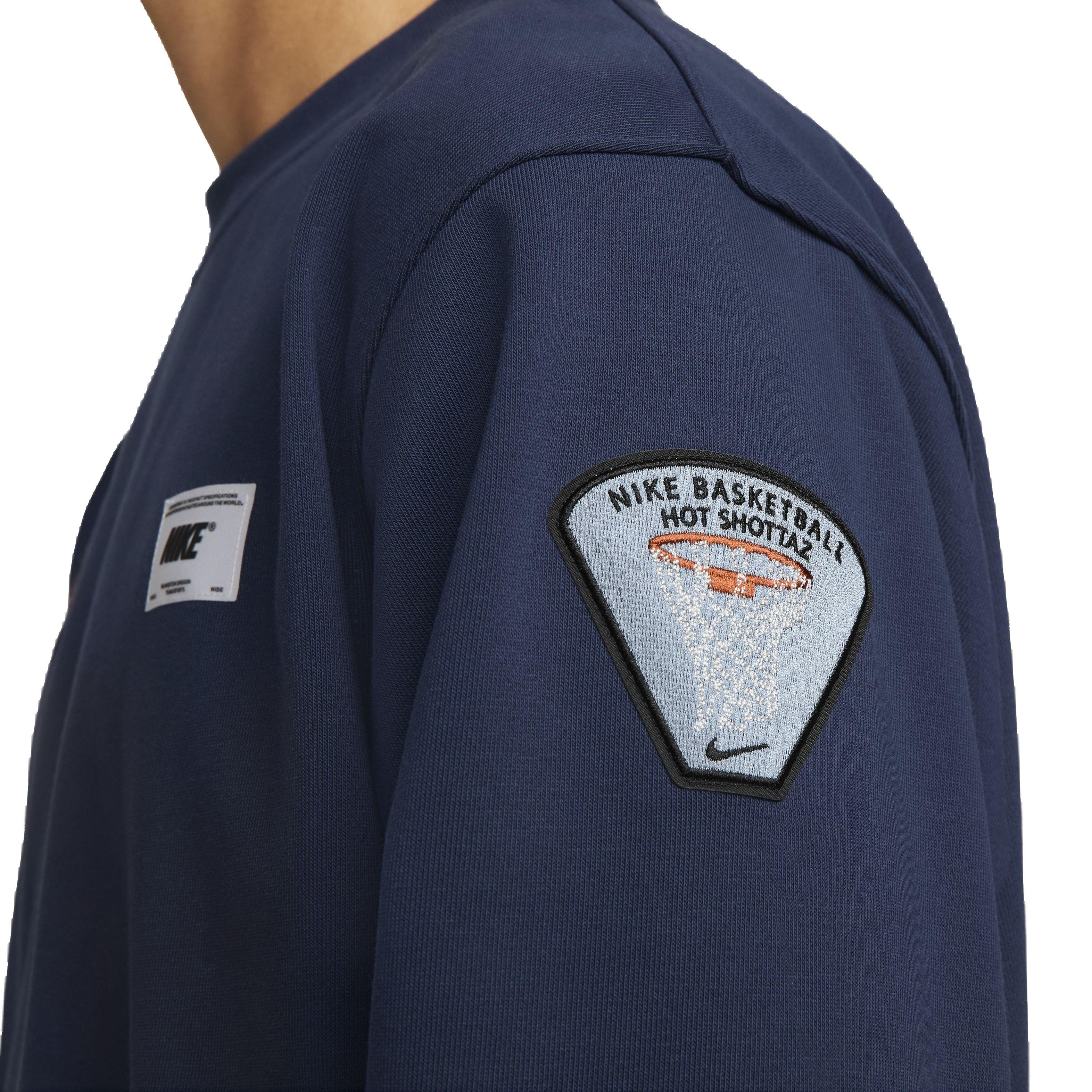 Nike Men's Dri-FIT Standard Issue Crewneck Sweatshirt - BLUE Thumbnail View 6