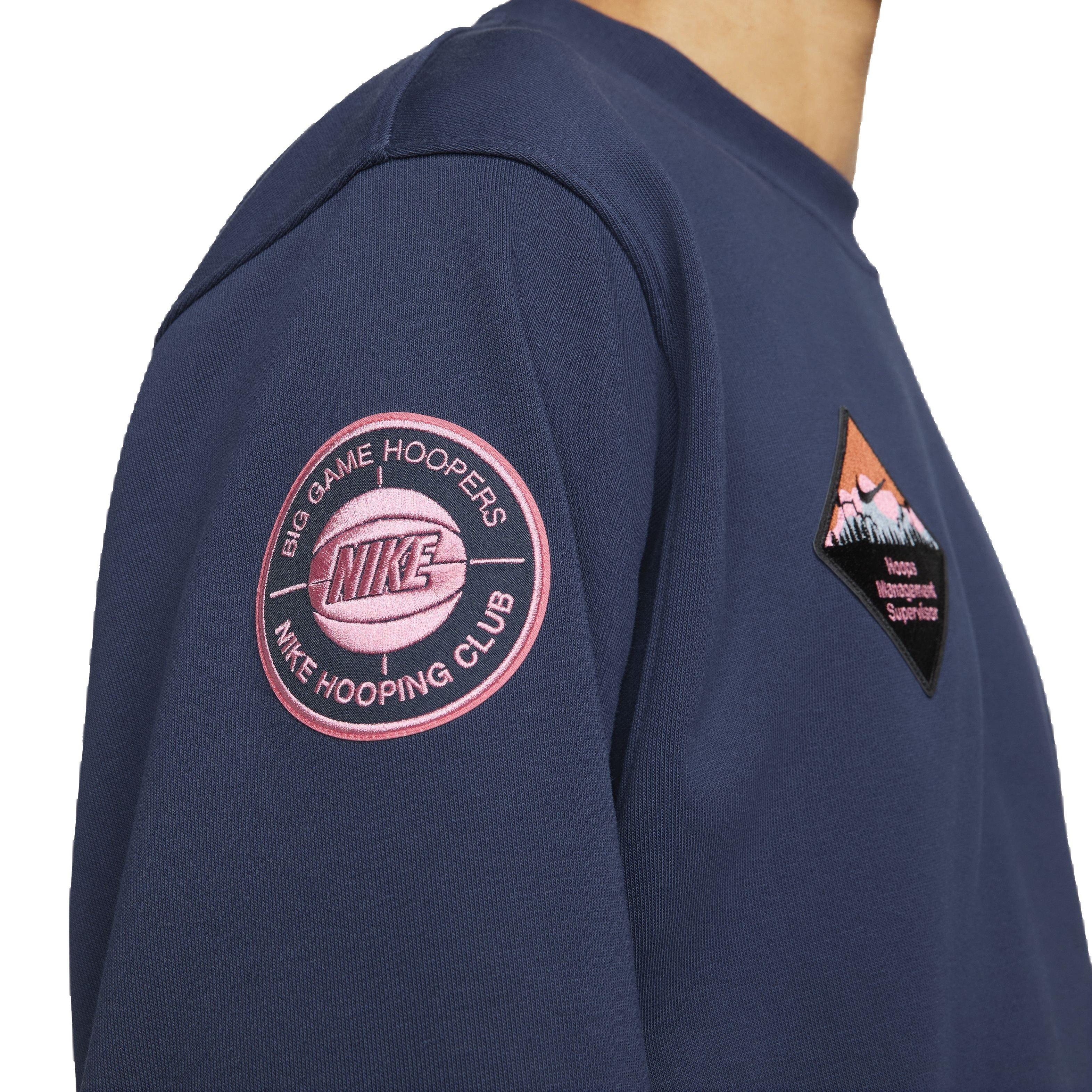 Nike Men's Dri-FIT Standard Issue Crewneck Sweatshirt - BLUE Thumbnail View 7