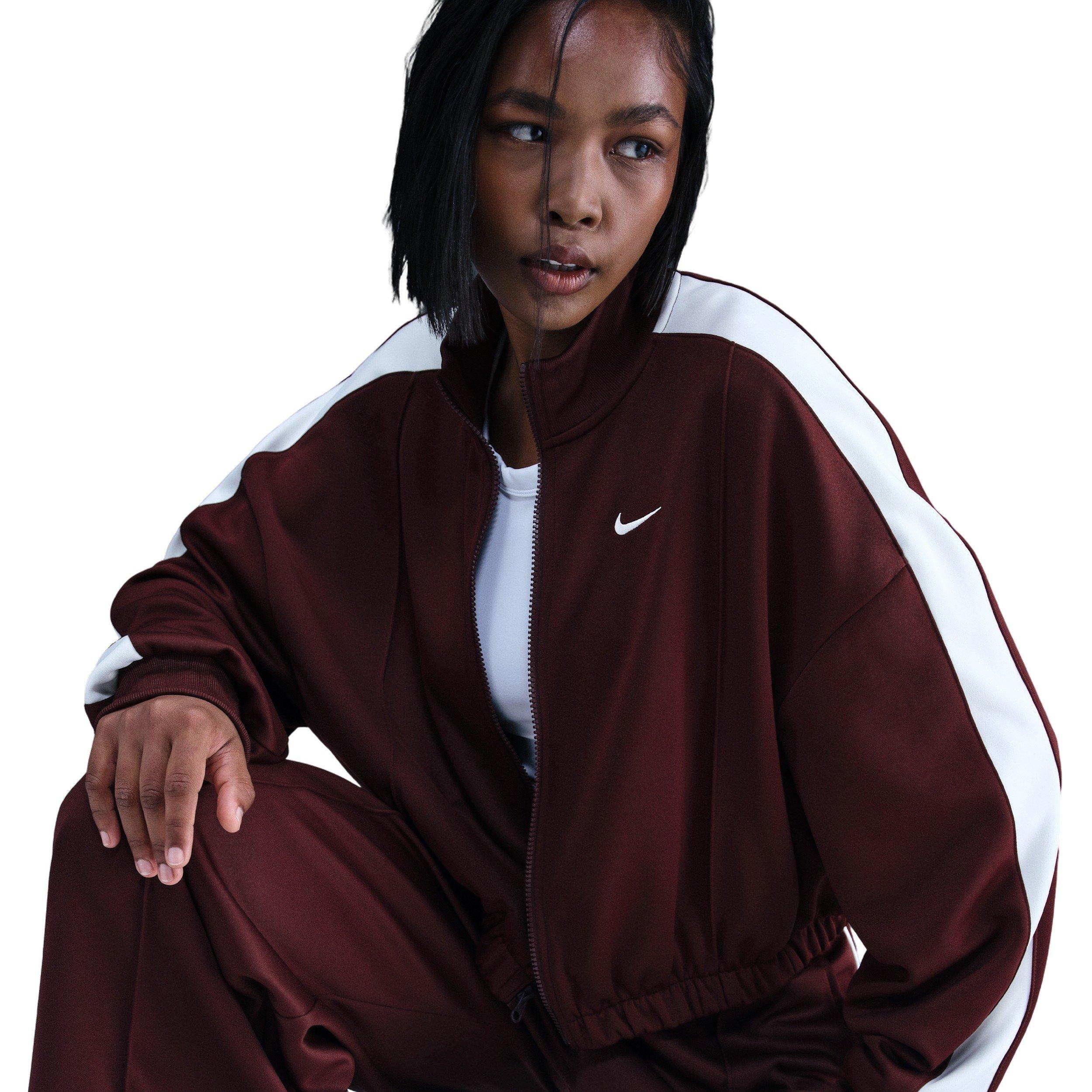 Nike Women's Sportswear Track Jacket - Burgundy - BURGUNDY Thumbnail View 3