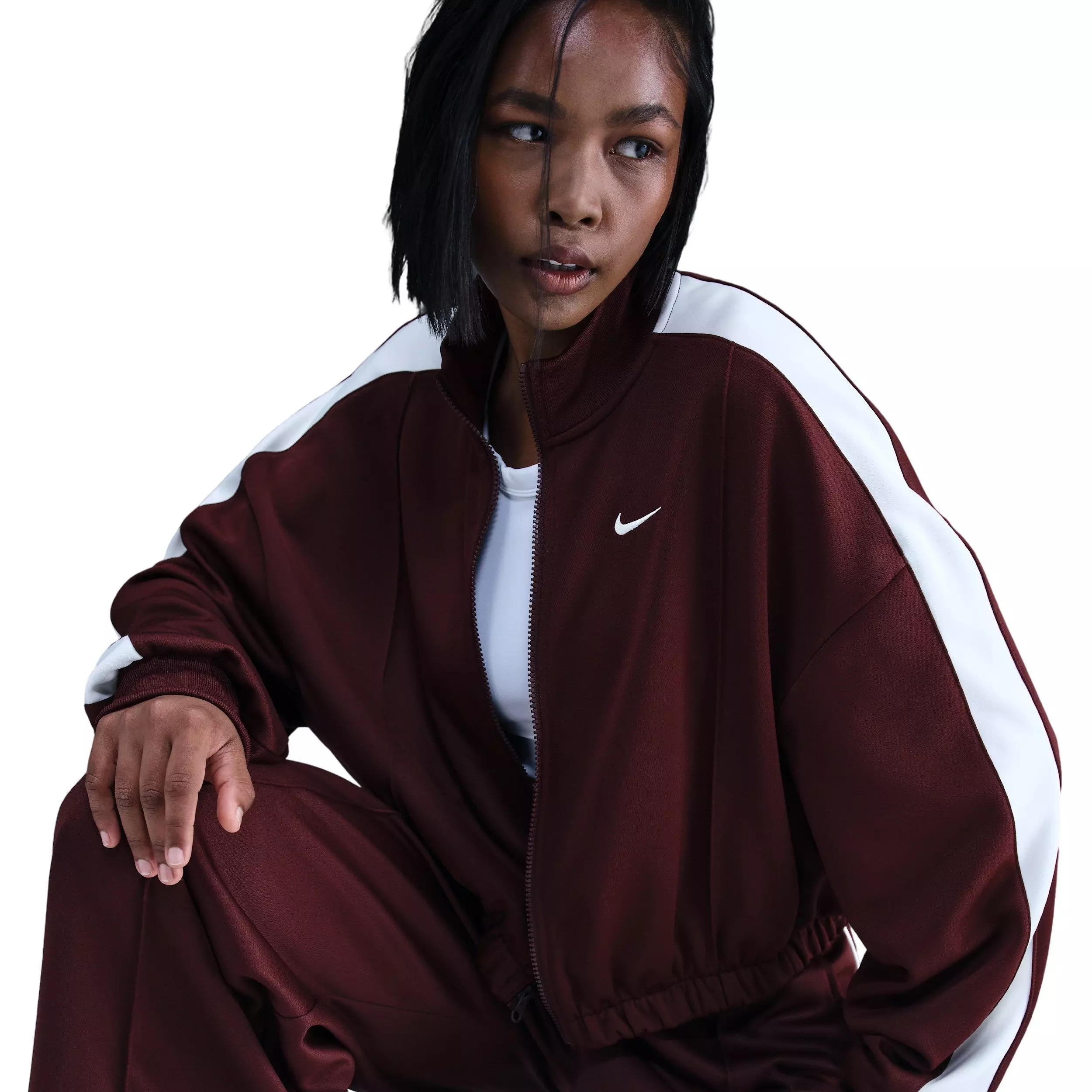 Nike Women's Sportswear Track Jacket - Burgundy - BURGUNDY