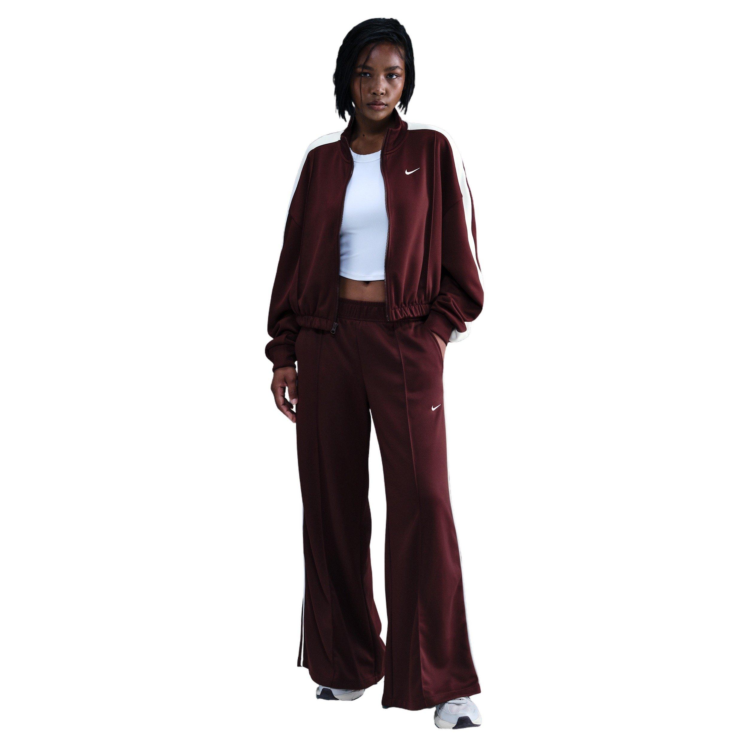Nike Women's Sportswear Track Jacket - Burgundy - BURGUNDY Thumbnail View 4