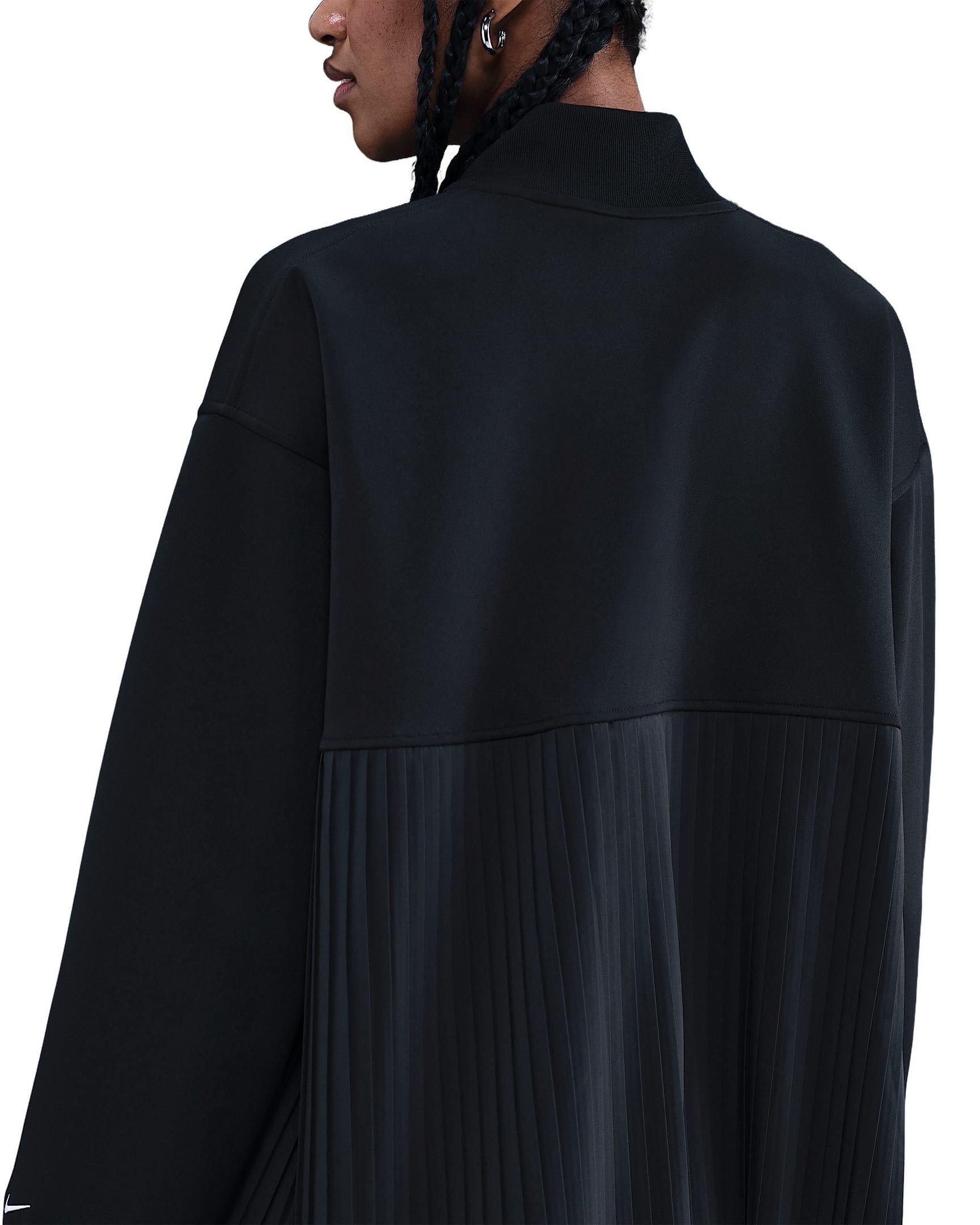 Nike Women's Sportswear Pleated Jacket - Black - BLACK Thumbnail View 2