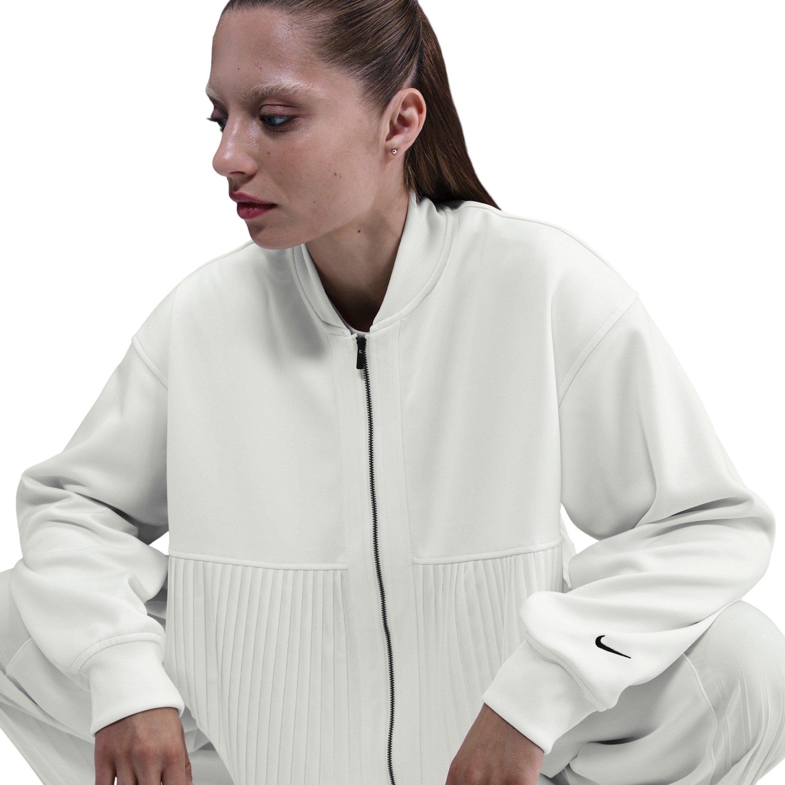 Nike Women's Sportswear Pleated Jacket - White - WHITE Thumbnail View 3