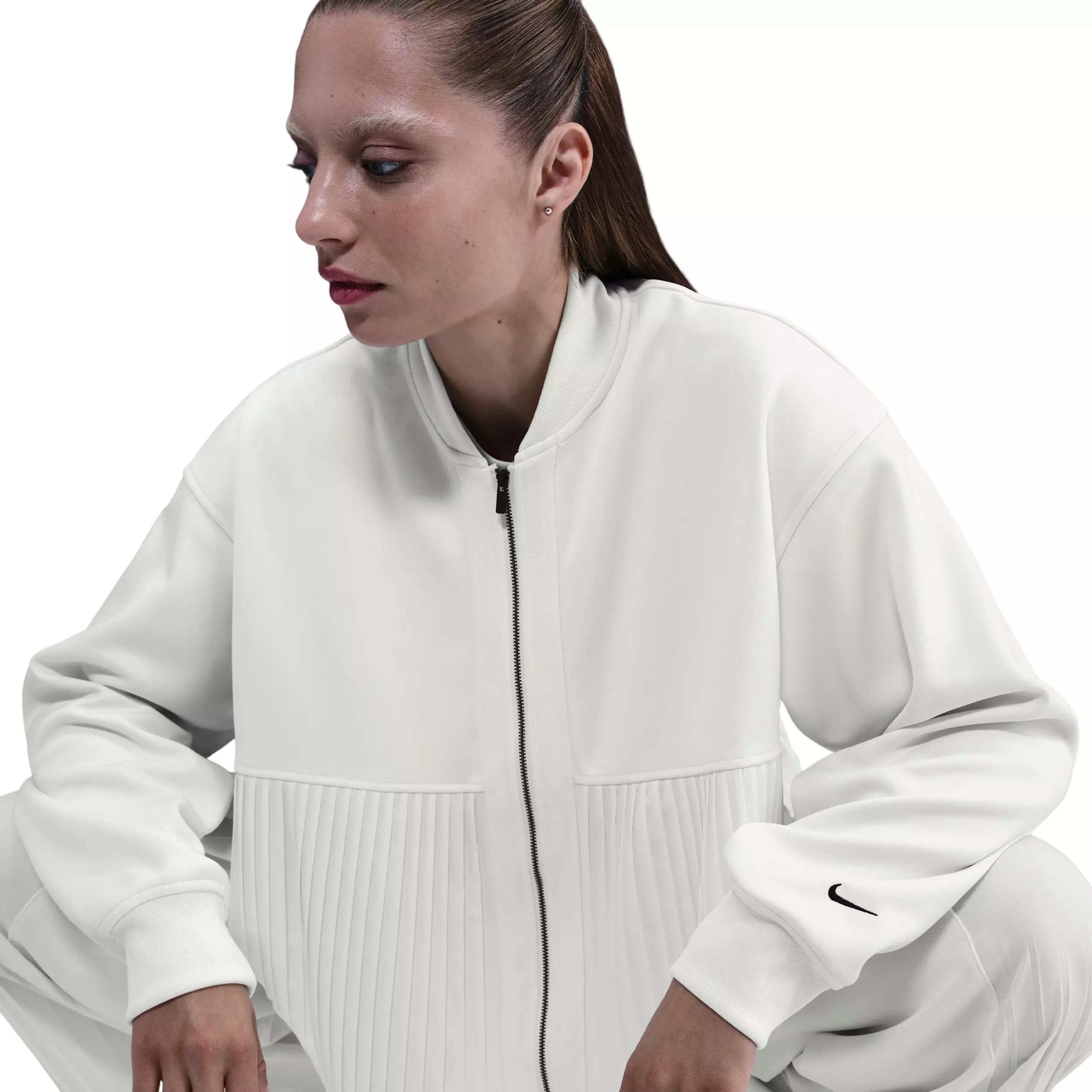 Nike Women's Sportswear Pleated Jacket - White - WHITE