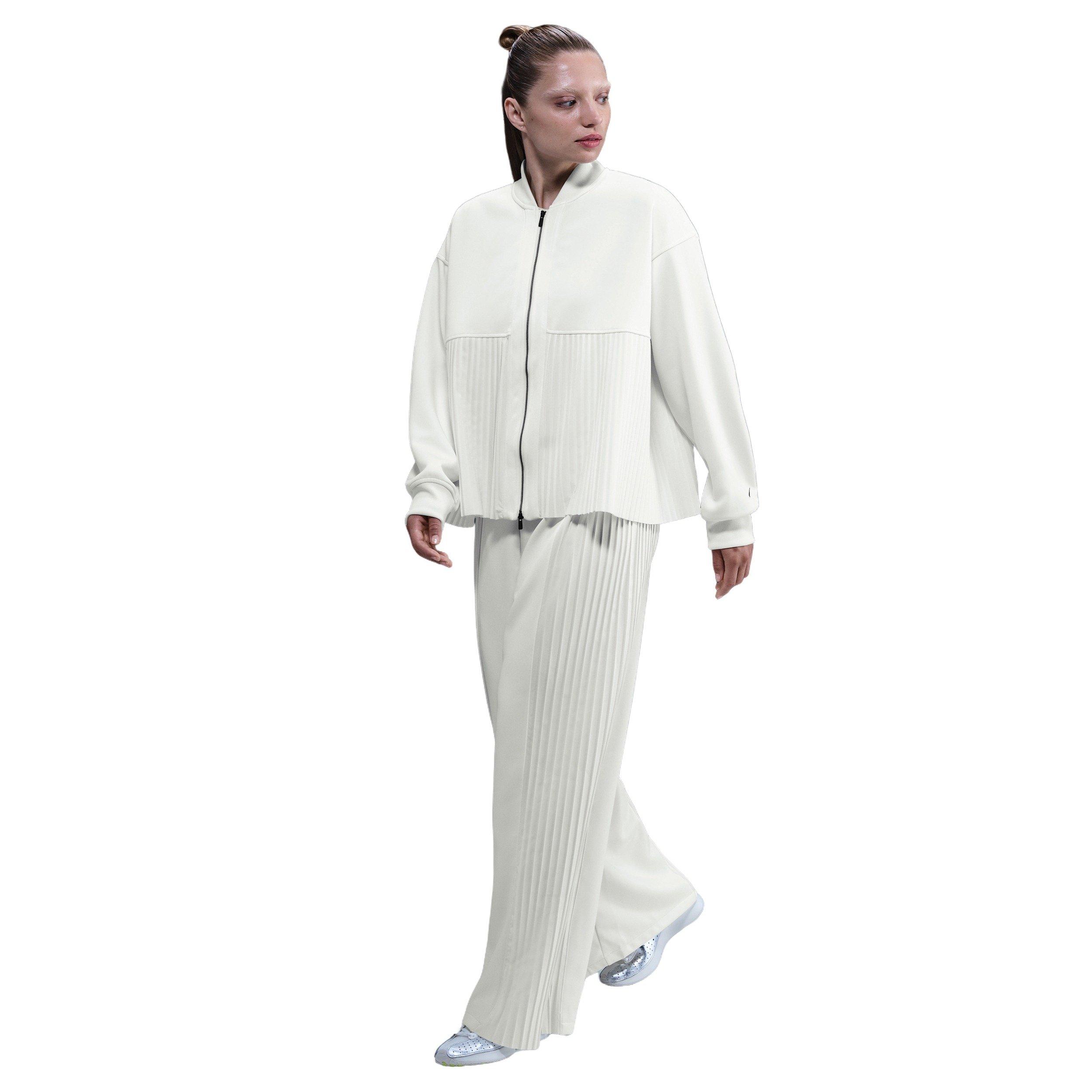 Nike Women's Sportswear Pleated Jacket - White - WHITE Thumbnail View 4