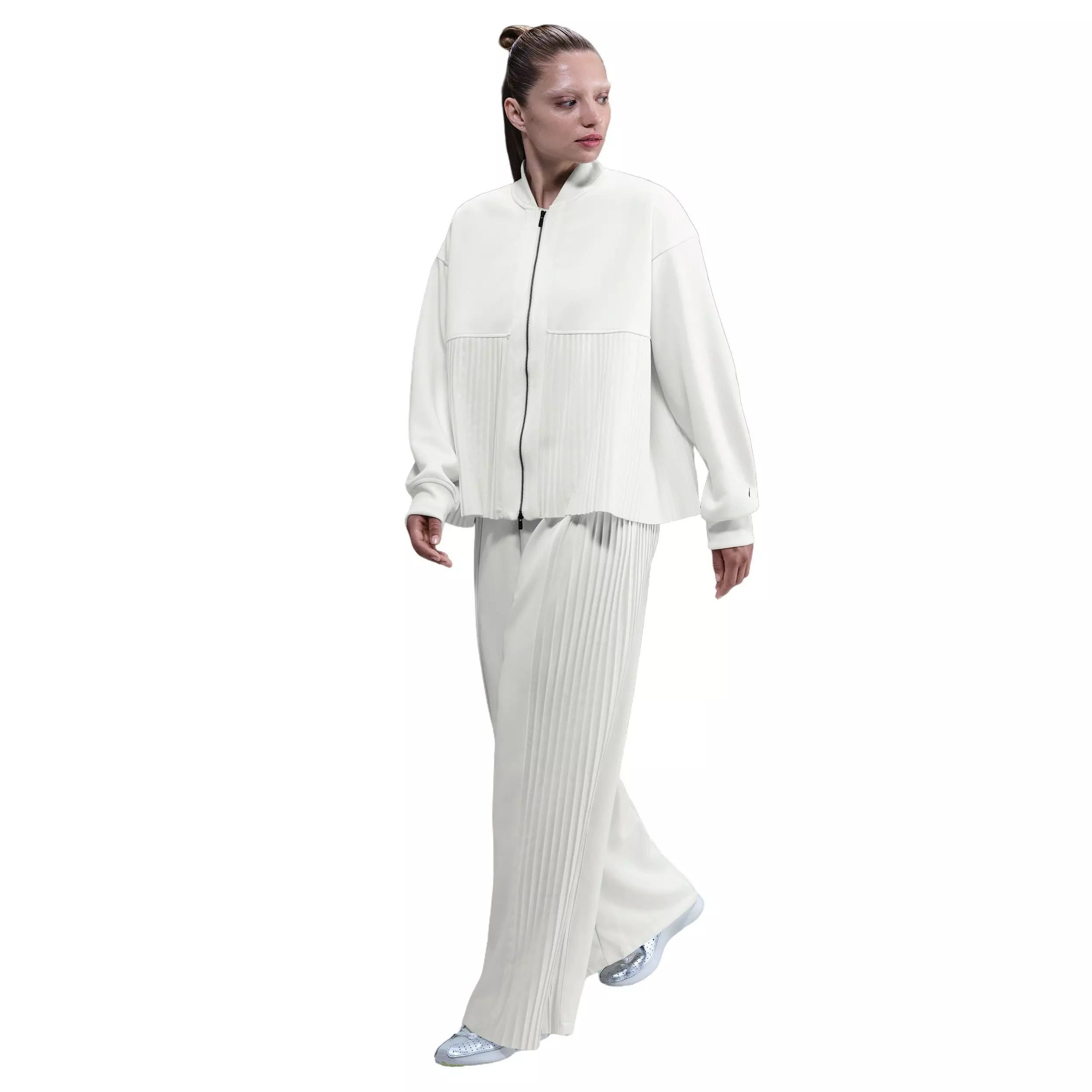 Nike Women's Sportswear Pleated Jacket - White - WHITE