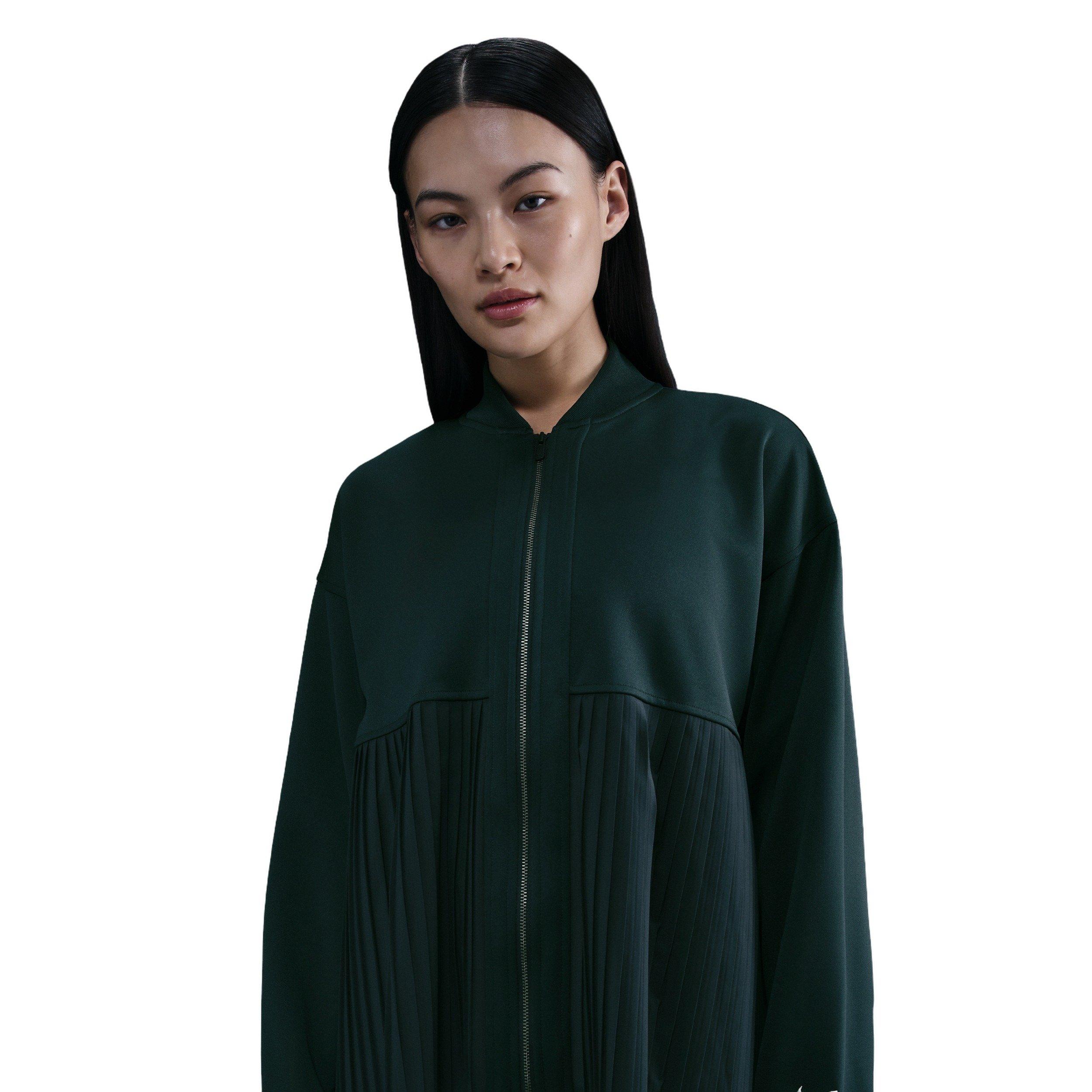 Nike Women's Sportswear Pleated Jacket - Green - GREEN Thumbnail View 1