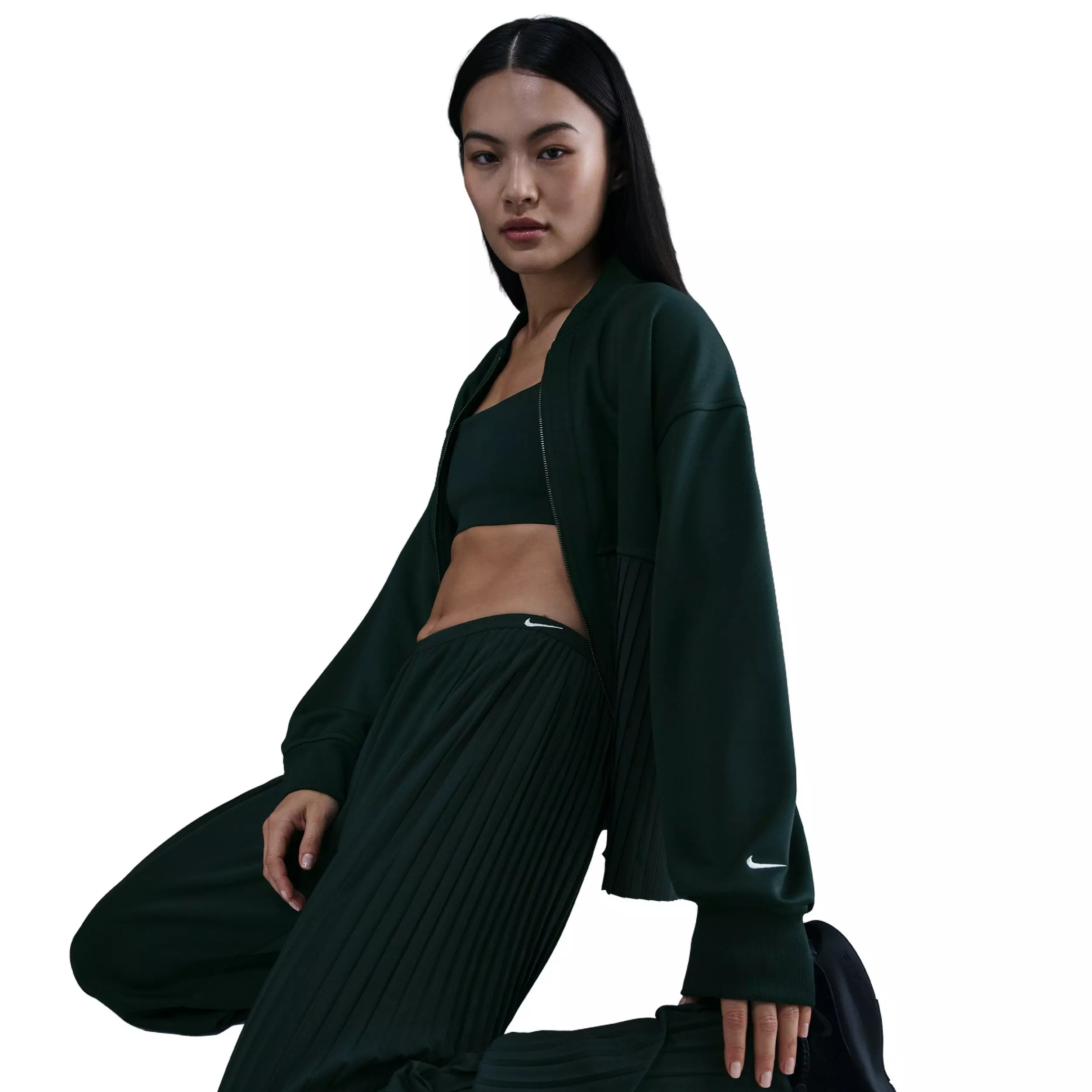 Nike Women's Sportswear Pleated Jacket - Green - GREEN