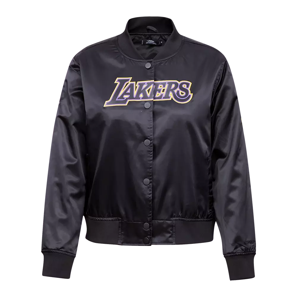 Pro Standard Women's NBA Los Angeles Lakers Classic​ Satin​​ Jacket -Black - BLACK