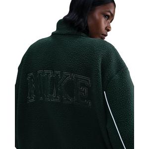 Nike Women's Sportswear Full-Zip High-Pile Fleece Jacket - Green/White