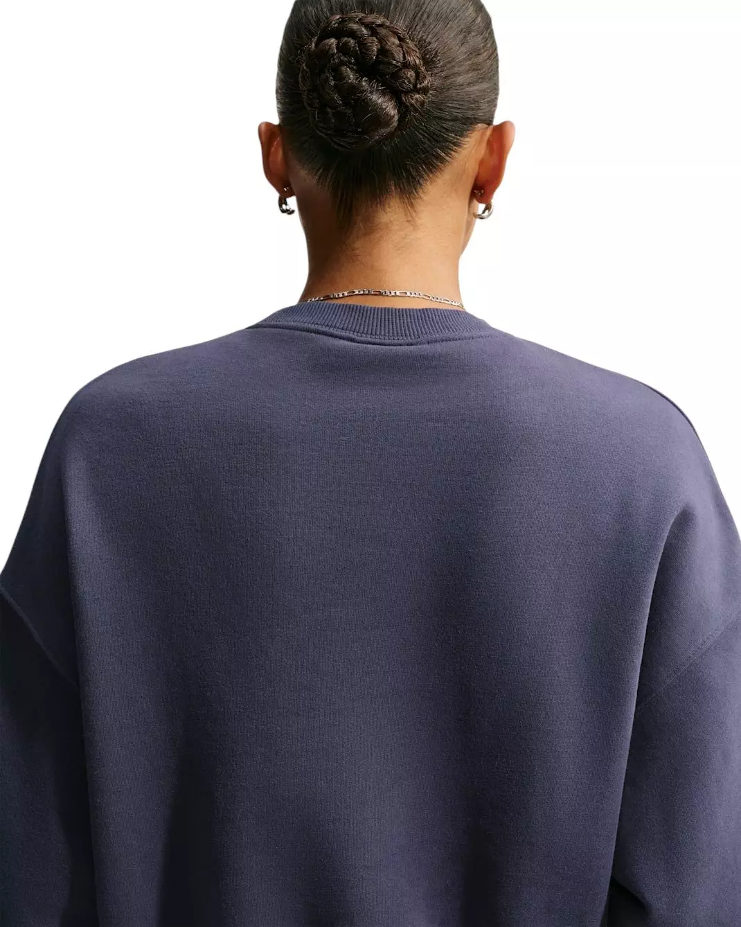 Nike Women's Studio Fleece Medium Weight Oversized Cropped Crewneck - Gridiron - GRIDIRON