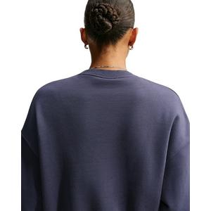 Nike Women's Studio Fleece Medium Weight Oversized Cropped Crewneck - Gridiron - GRIDIRON
