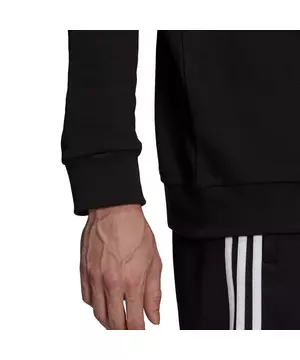 adidas Originals Men\'s Adicolor Classics Trefoil Black/White Crewneck  Sweatshirt - Hibbett | City Gear | 