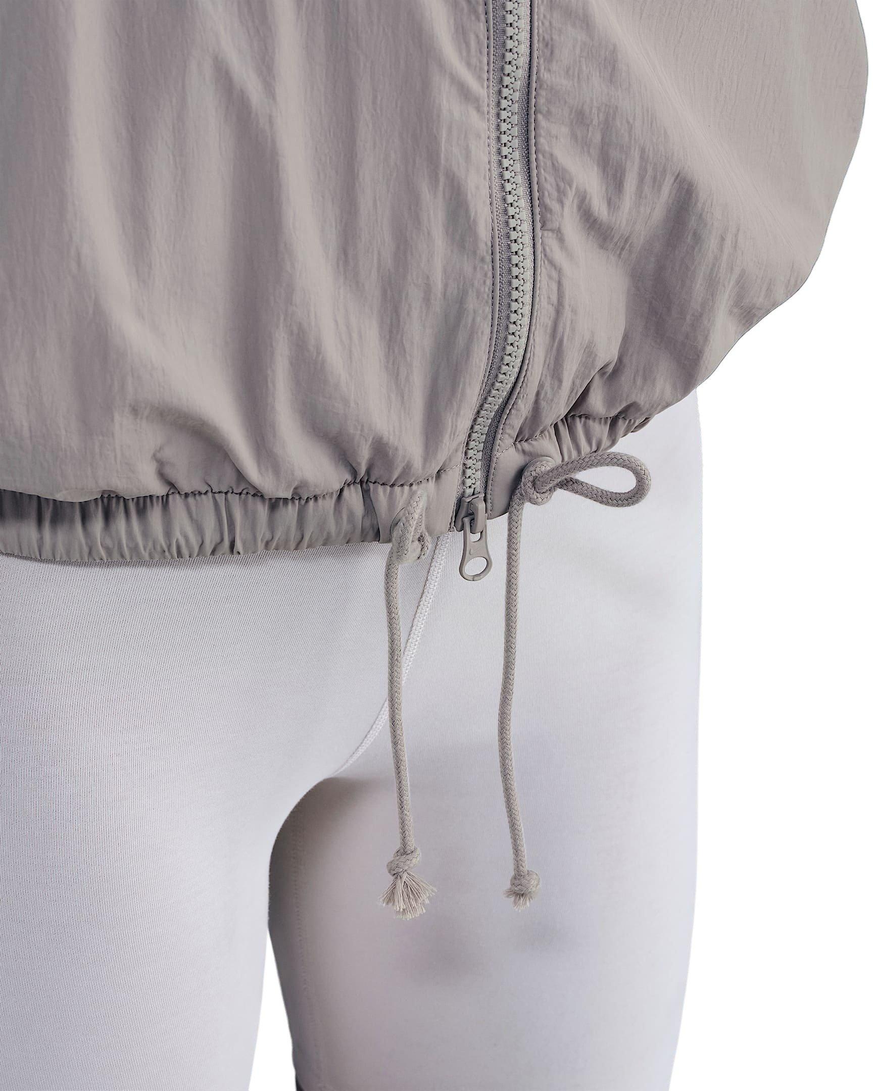 Nike Women's Sportswear Windrunner Oversized Jacket -Grey - GREY Thumbnail View 4