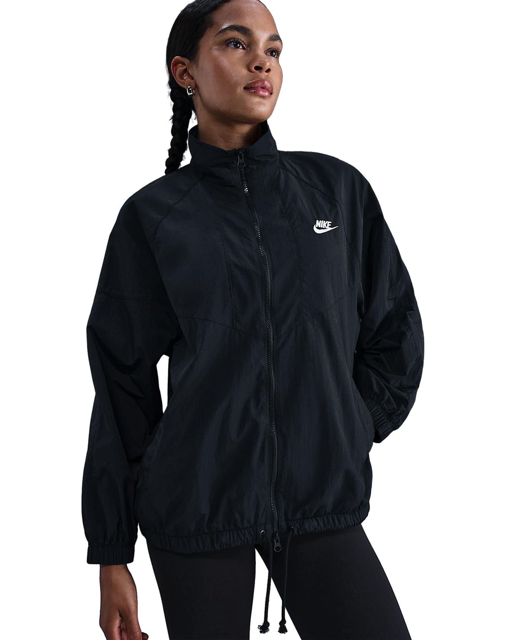 Nike Women's Sportswear Windrunner Oversized Jacket -Black - BLACK Thumbnail View 1