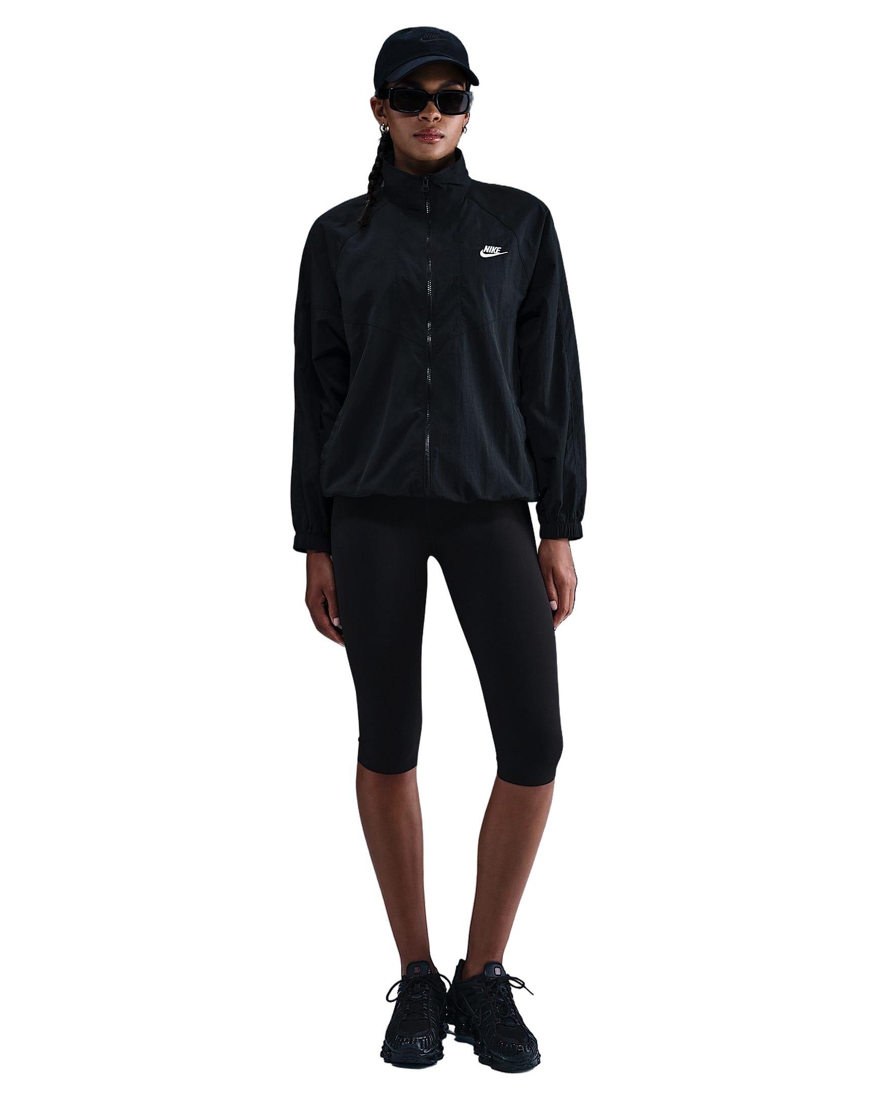 Nike Women's Sportswear Windrunner Oversized Jacket -Black - BLACK Thumbnail View 5