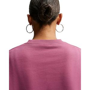 Nike Women's Studio Fleece Medium Weight Oversized Cropped Crewneck - Pink - PINK