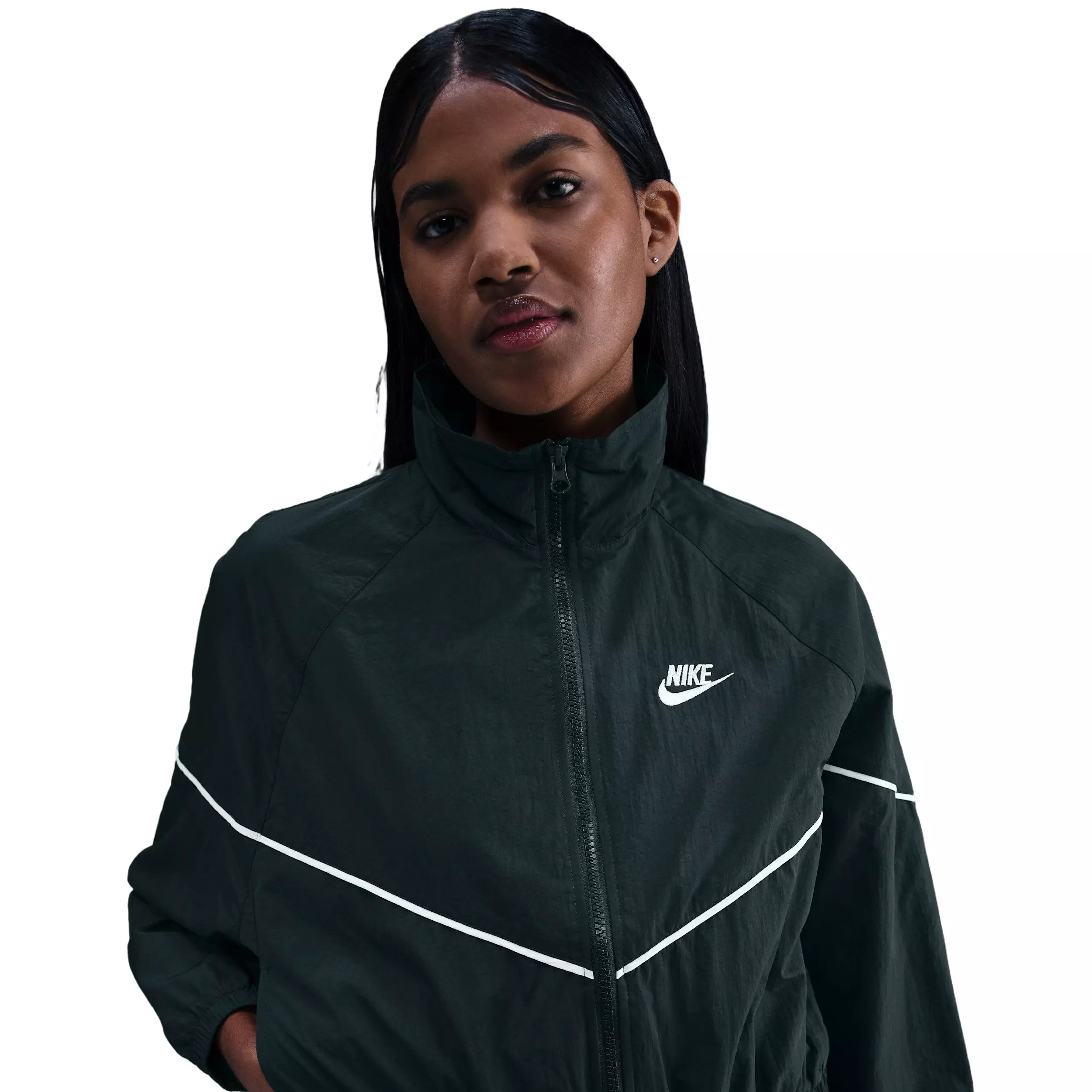 Nike Women's Sportswear Windrunner Woven Jacket - Seaweed Green - SEAWEED GREEN