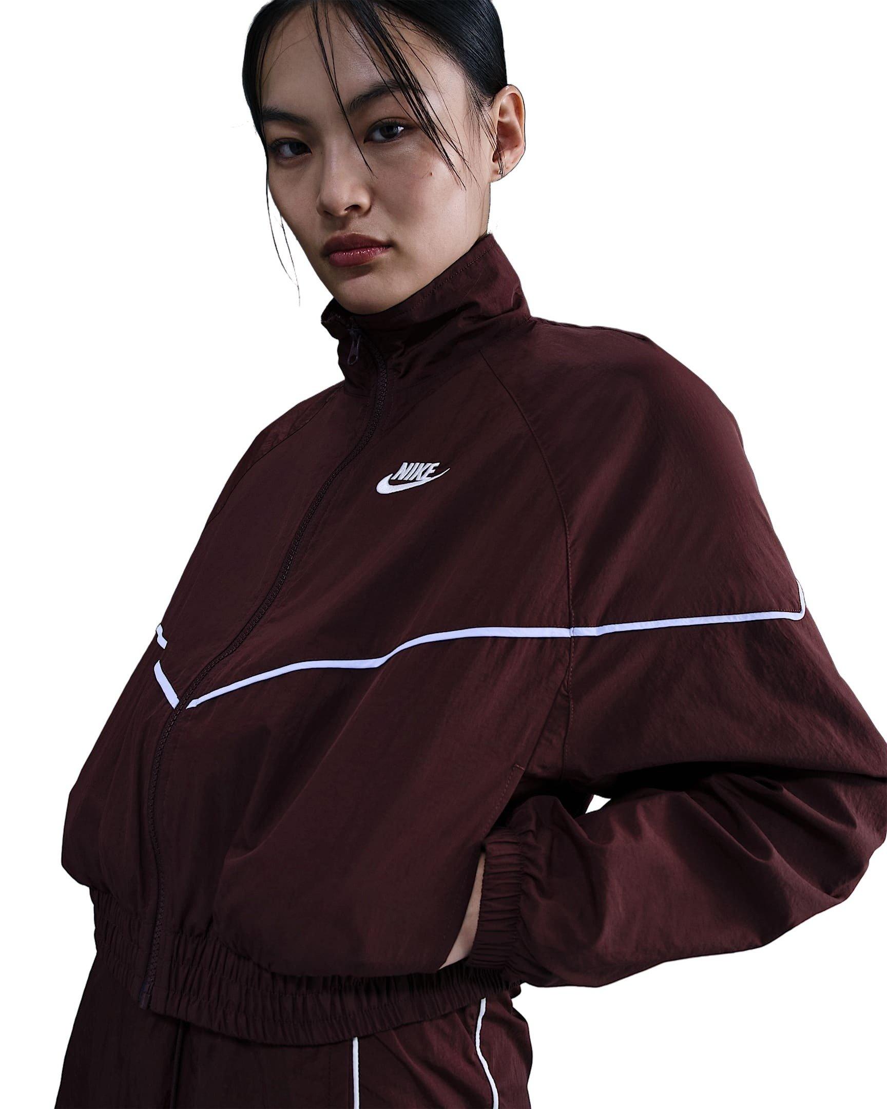 Nike Women's Sportswear Windrunner Woven Jacket - Burgundy - BURGUNDY Thumbnail View 1